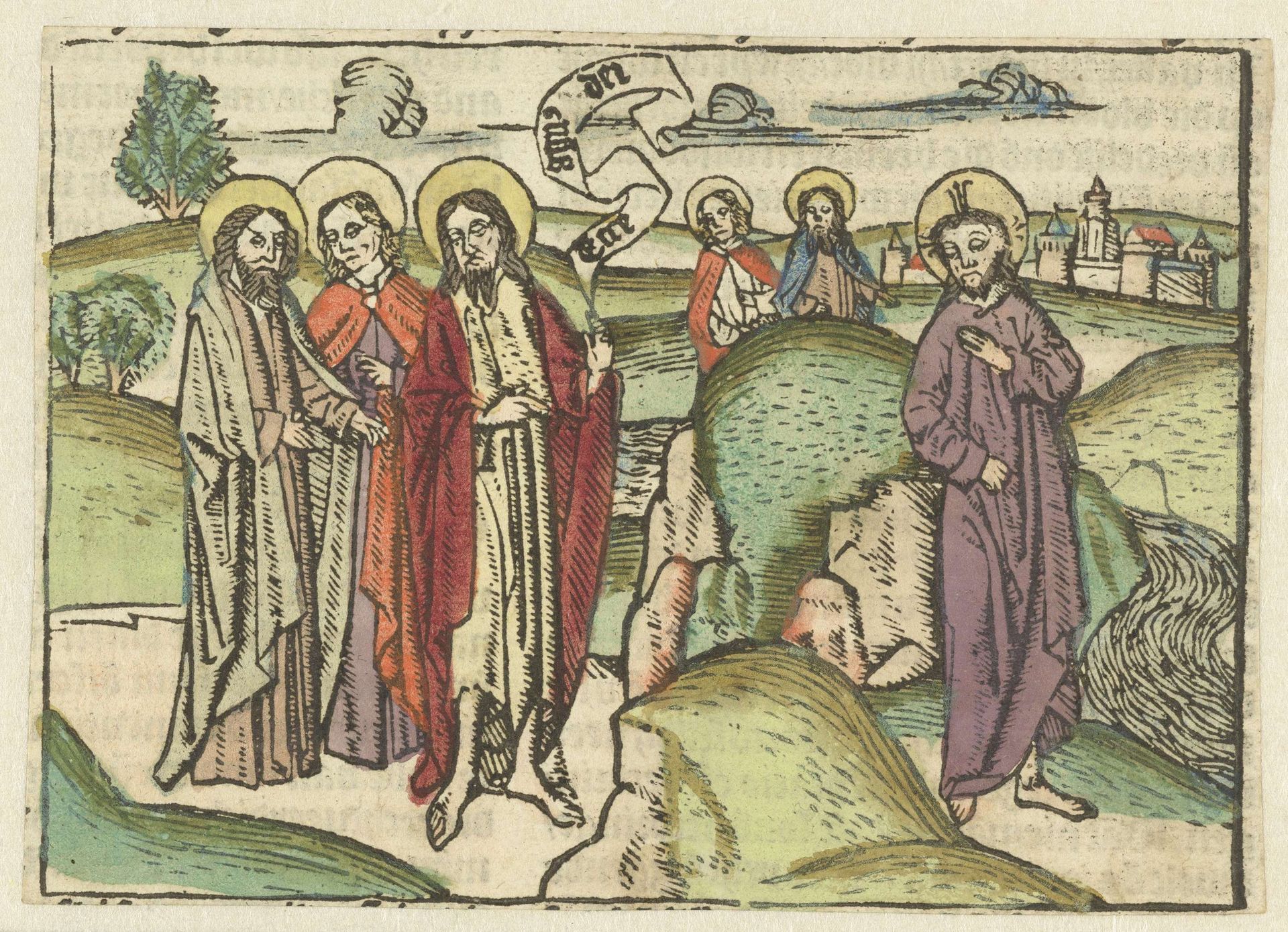 Christus kiest zijn discipelen by Meester van Haarlem