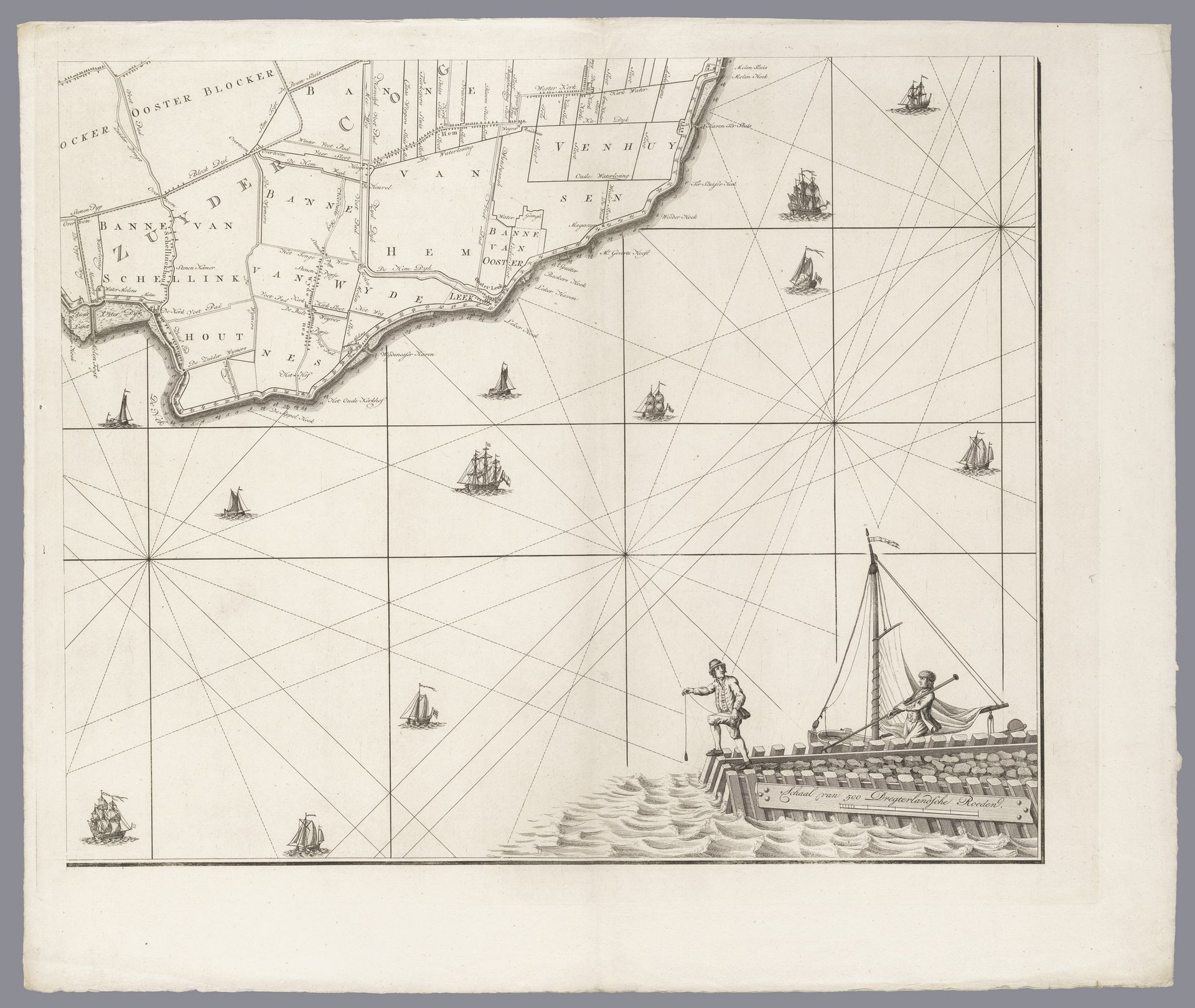 Kaart van het dijkgraafschap Drechterland (deel linksonder) by Anonymous