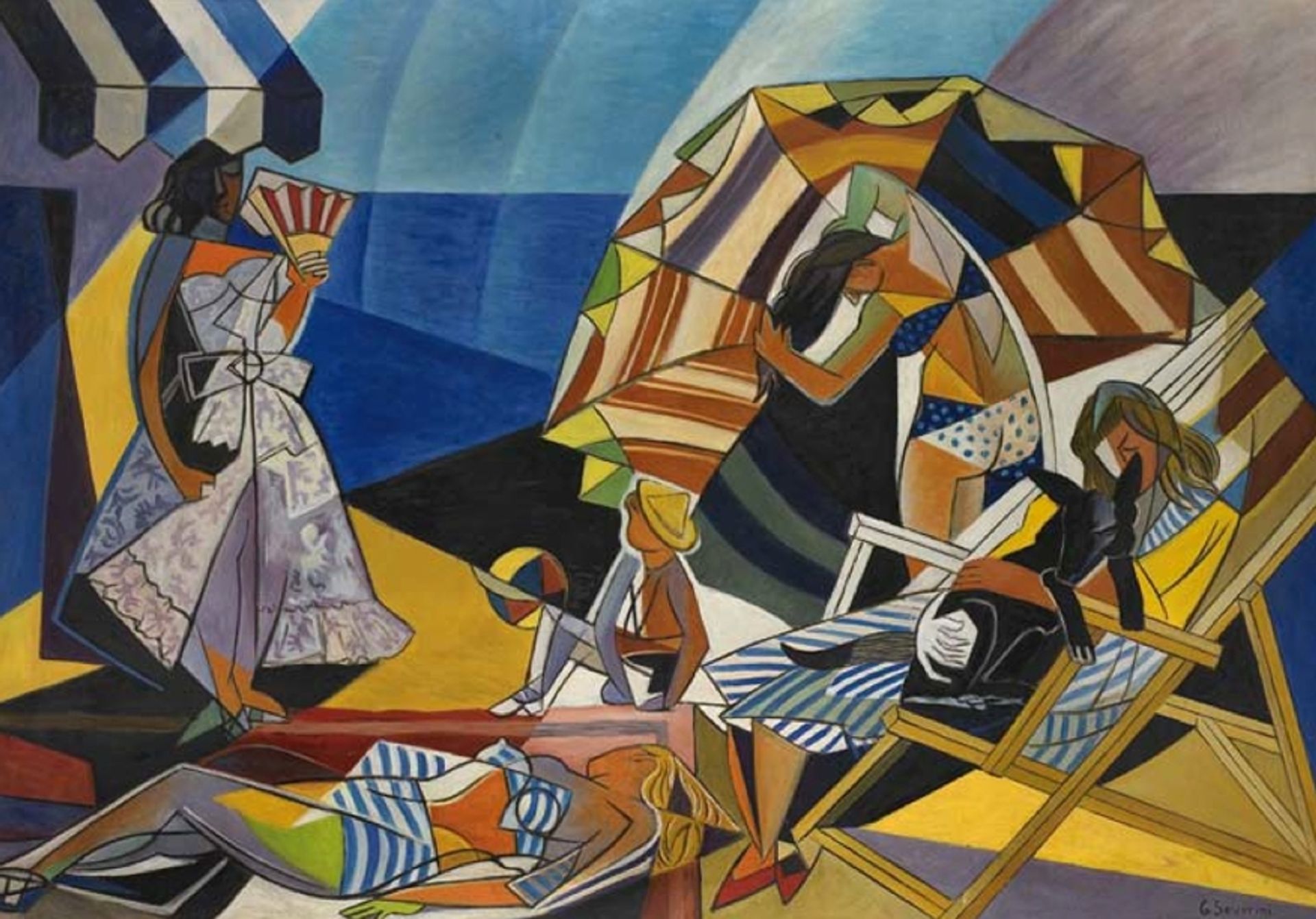 On the Beach by Gino Severini