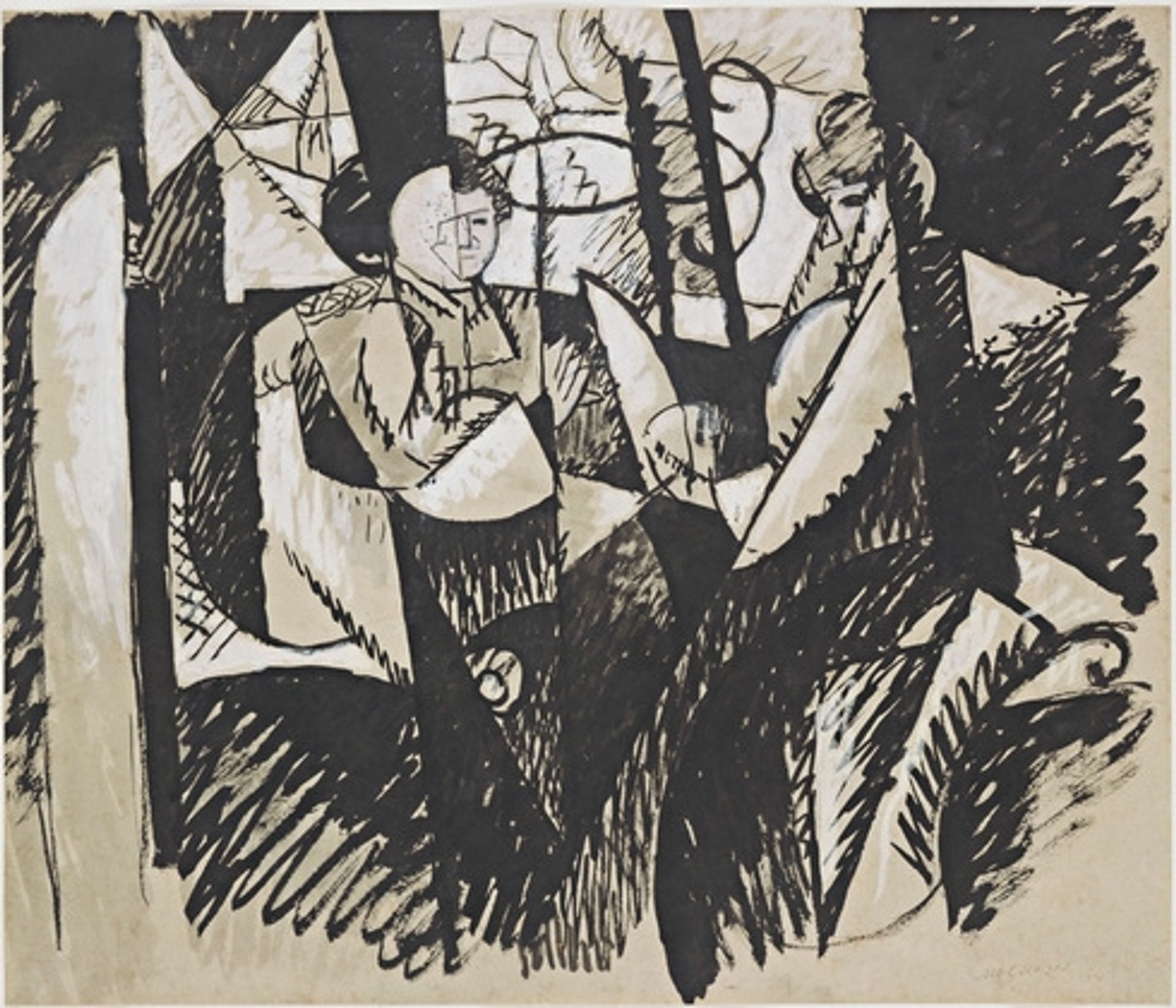 Two Women Seated by a Window by Albert Gleizes