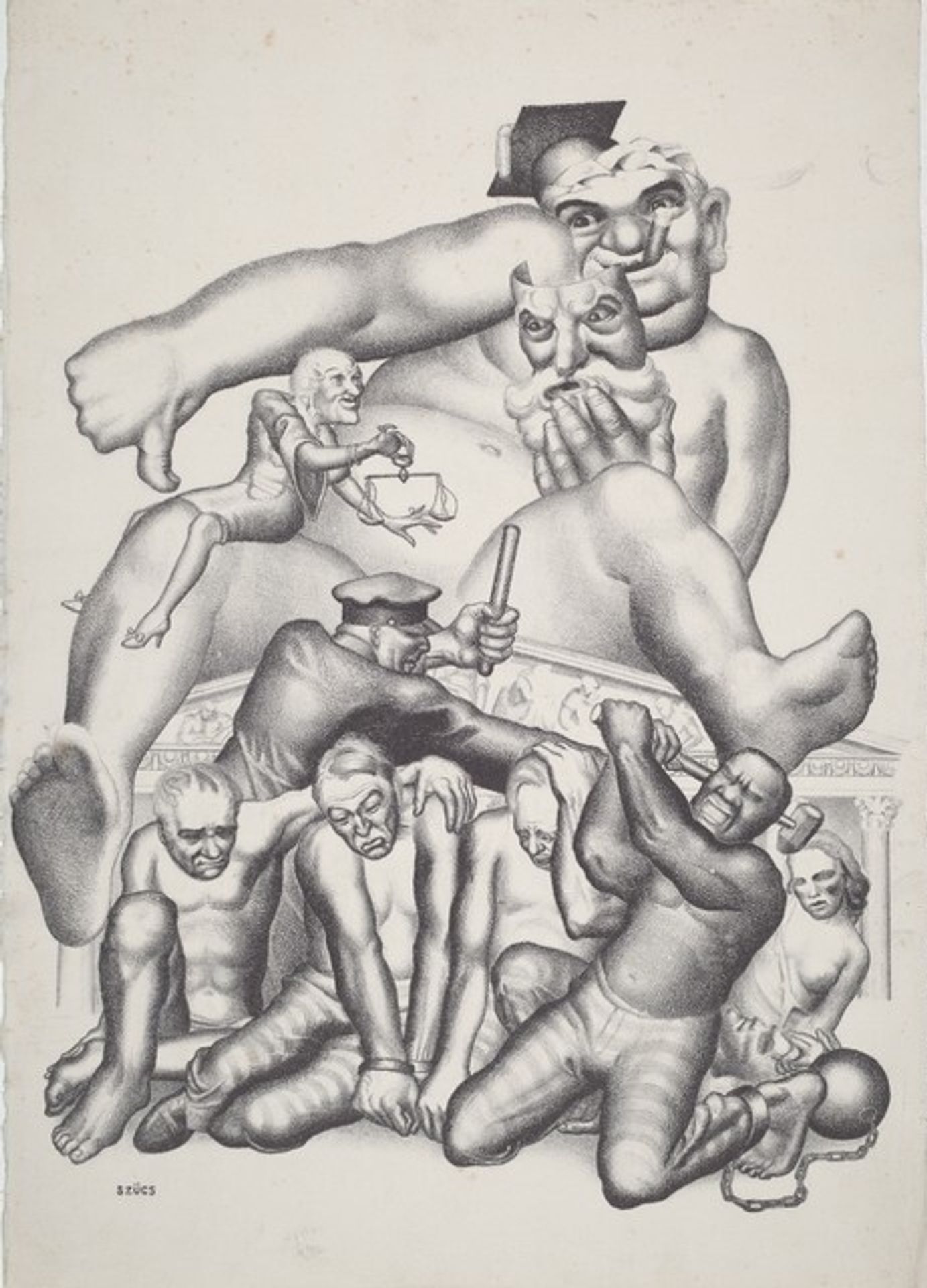 Untitled (Criminal Justice; A Satire) by Victor Szucs