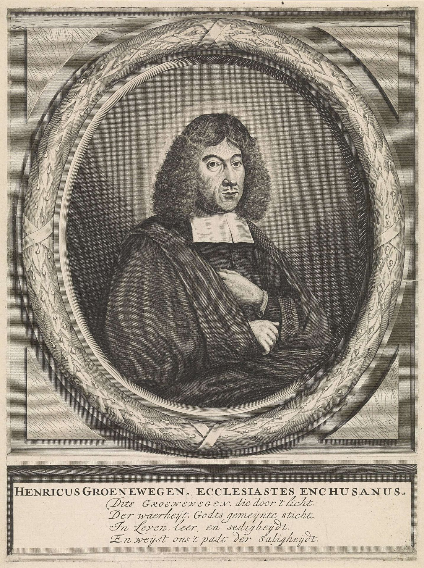 Portret van de predikant Henricus Groenewegen by Joannes de Jongh