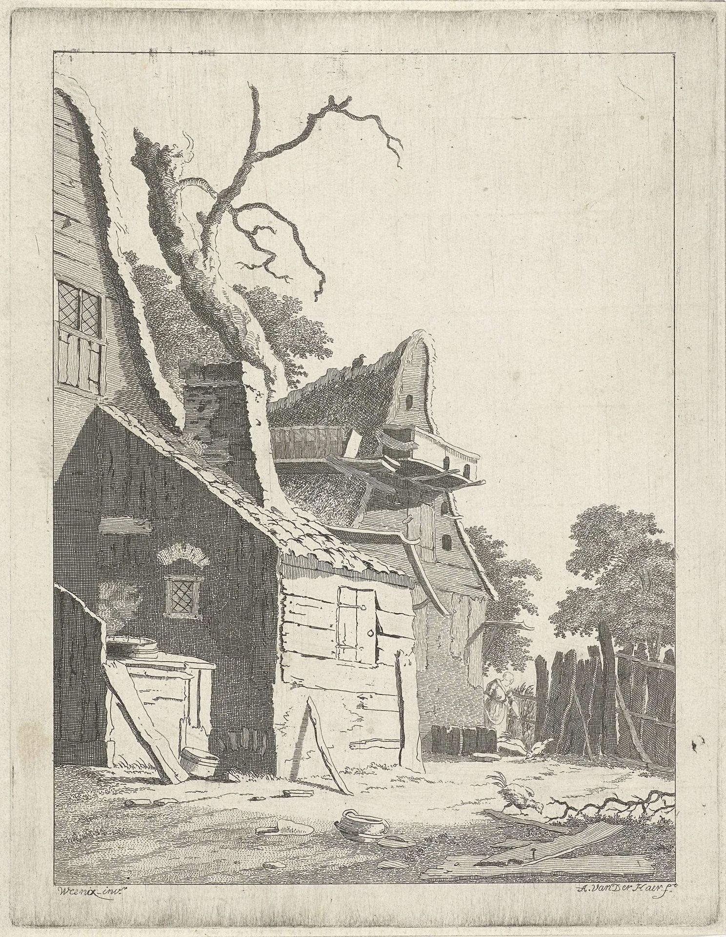 Boerin bij een boerenwoning by Anthonij van der Haer