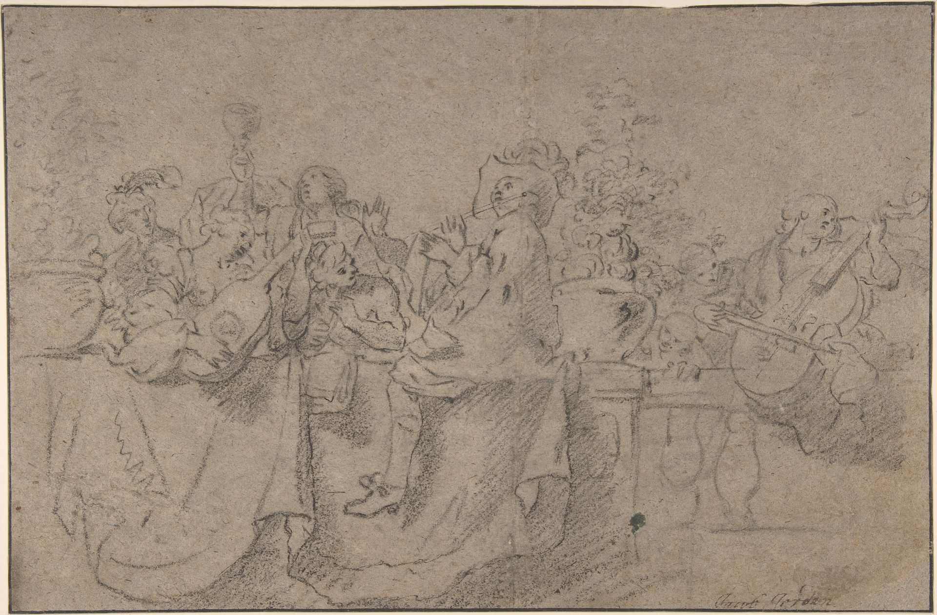 Recto: The Concert
Verso: Seated Male Nude by Johann Liss