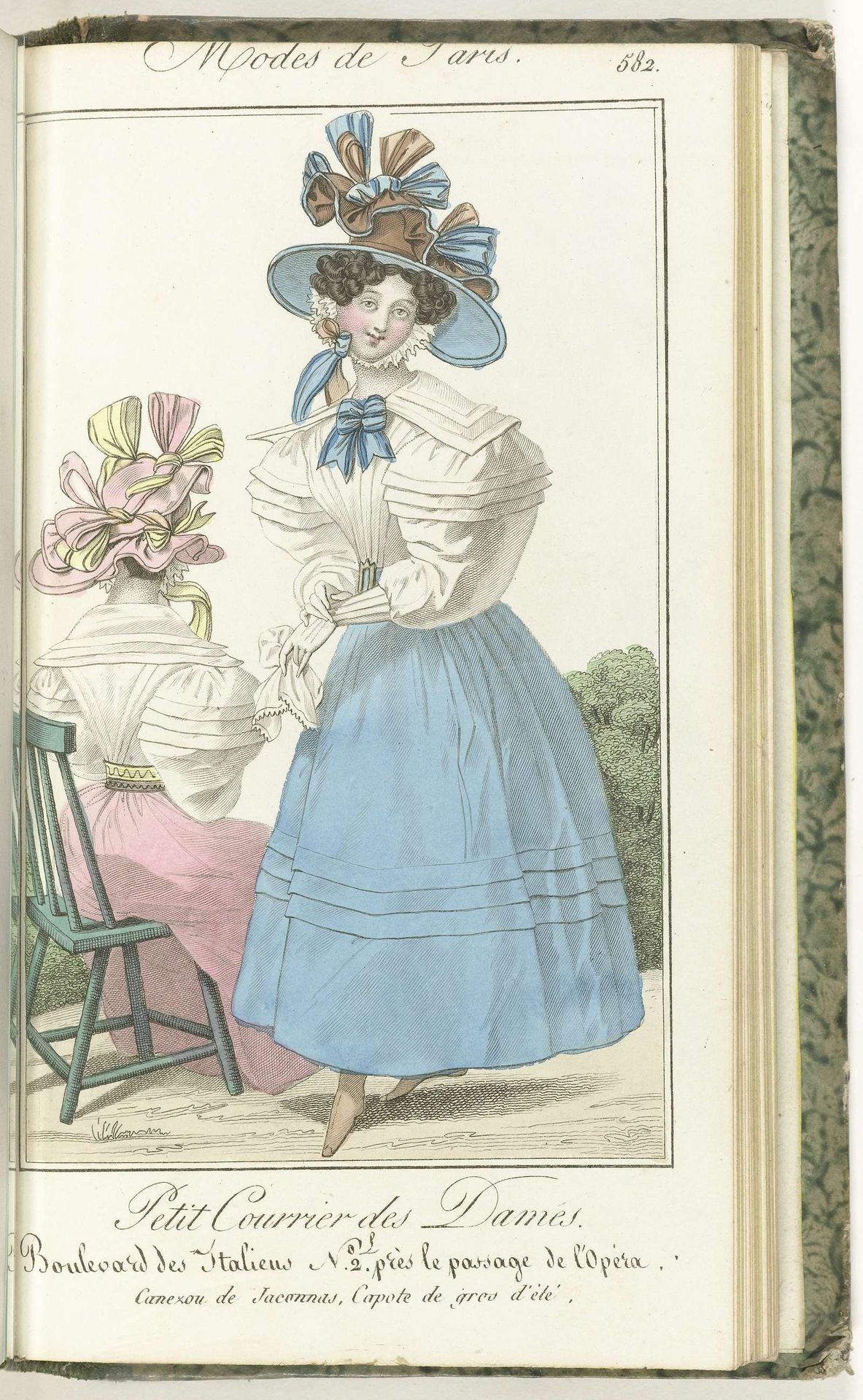 Petit Courrier des Dames, 15 septembre 1828,, No. 582 : Canezou de Jaconnas... by Anonymous