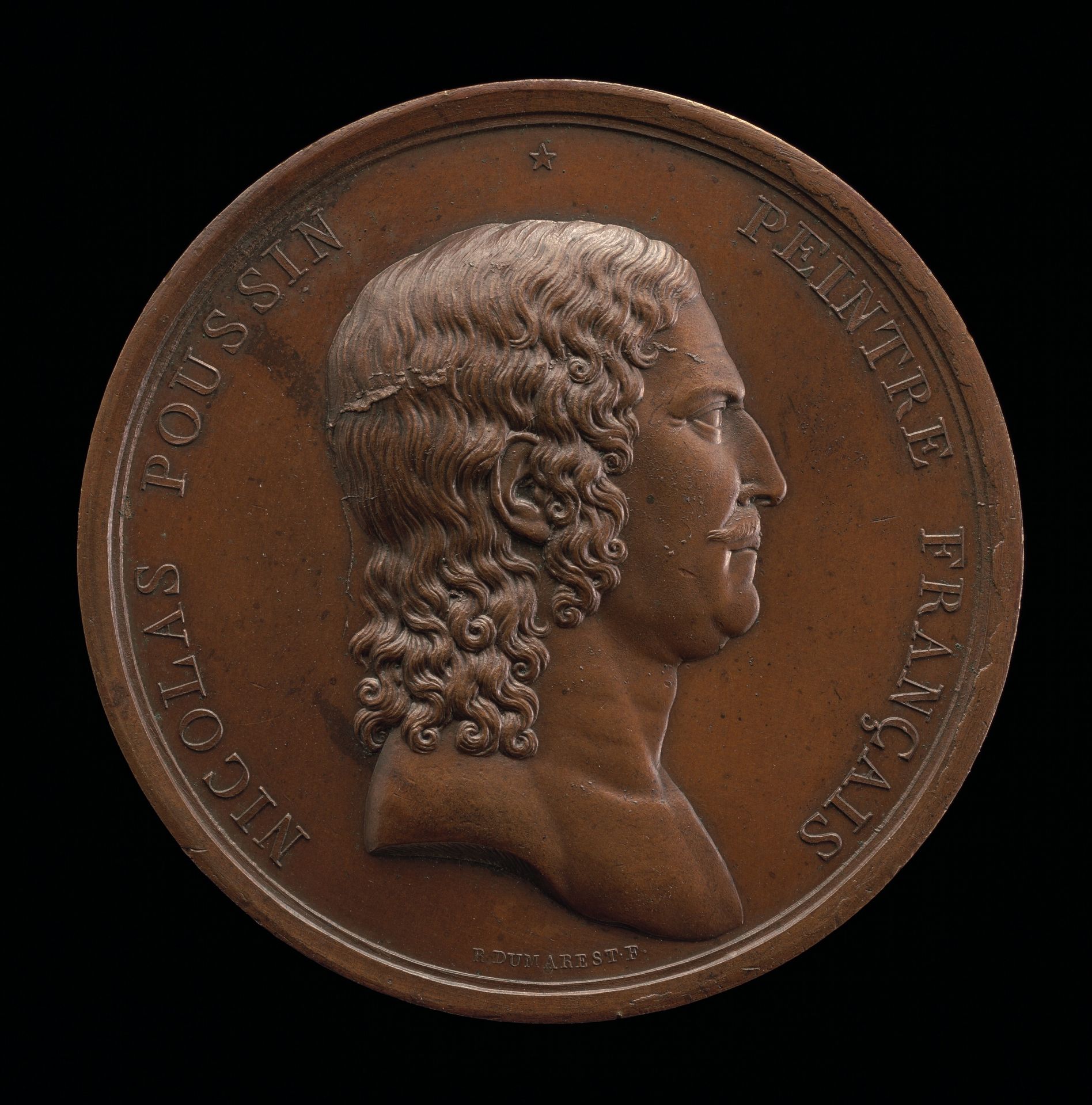 Nicolas Poussin, 1594-1665, Painter [obverse] by Rambert Dumarest