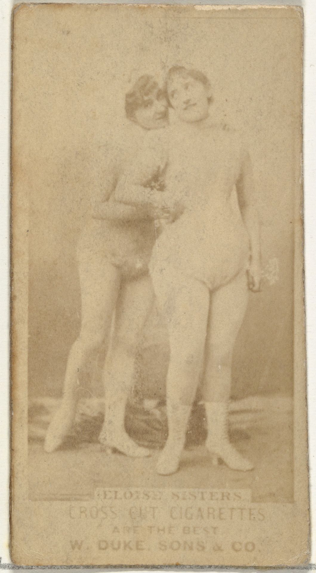 Eloise Sisters, from the Actors and Actresses series (N145-3) issued by Duke Sons & Co. to promote Cross Cut Cigarettes by W. Duke, Sons & Co.