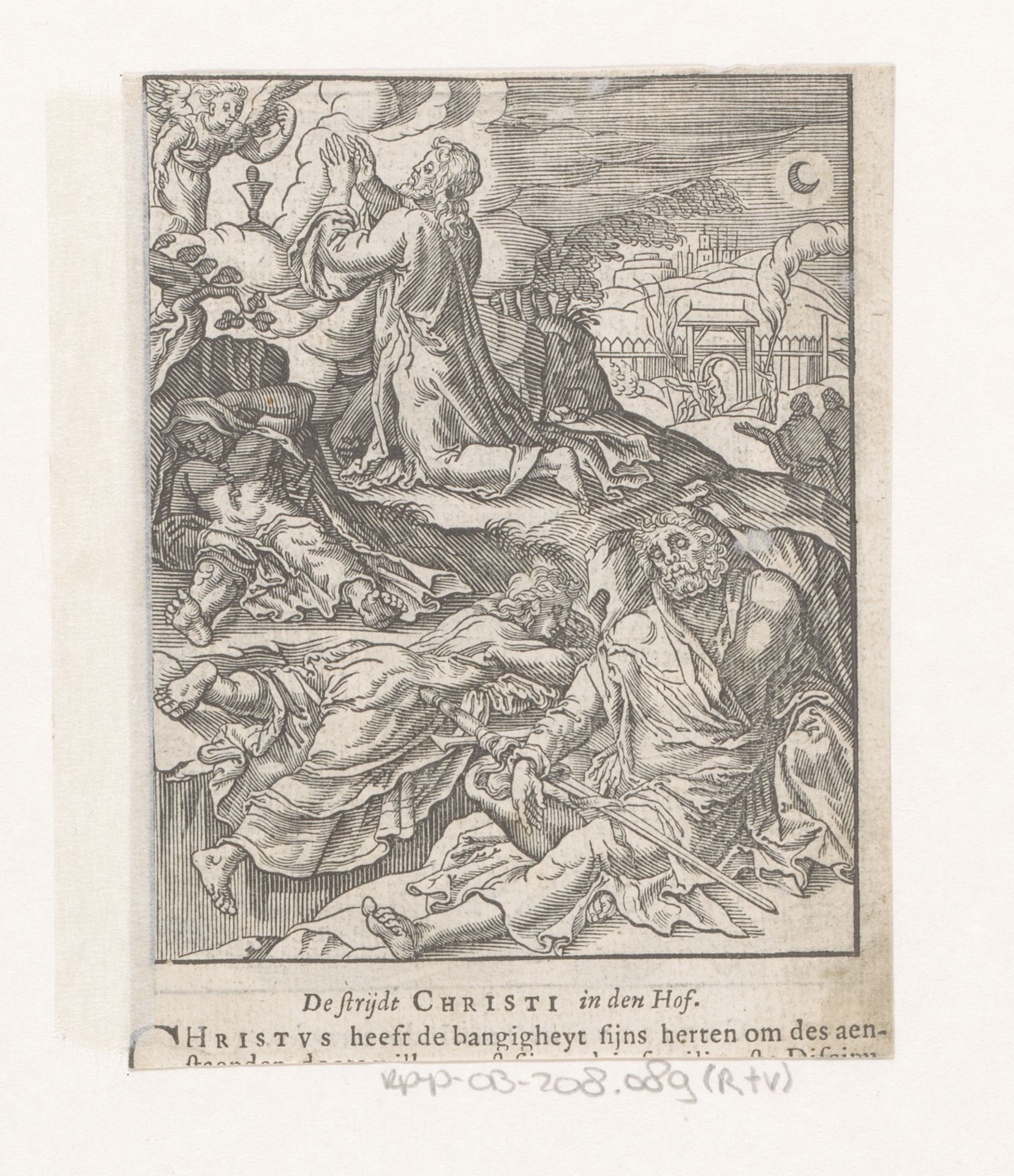 Christus in de hof van Getsemane by Christoffel van (II) Sichem