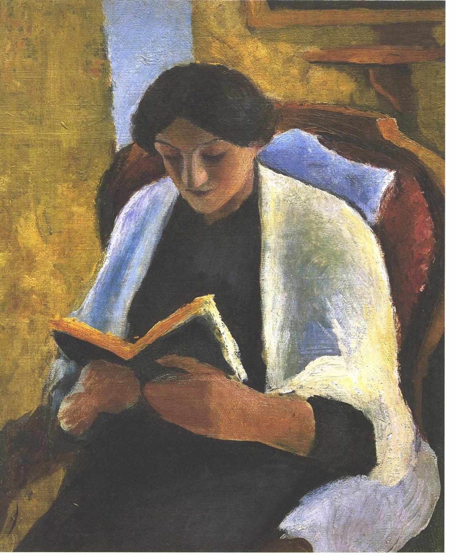 Reading woman by August Macke
