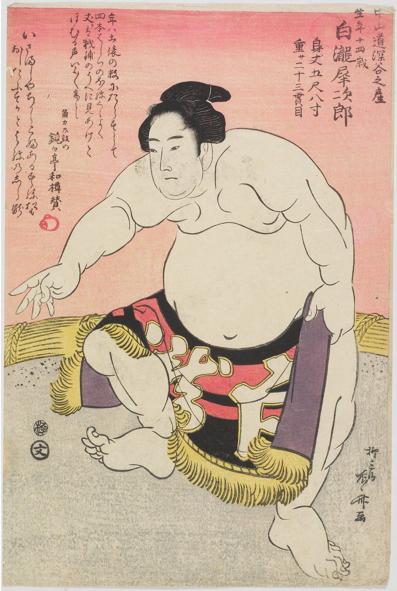 The Sumo Wrestler Shirataki Saijirō by Ryūryūkyo Shinsai