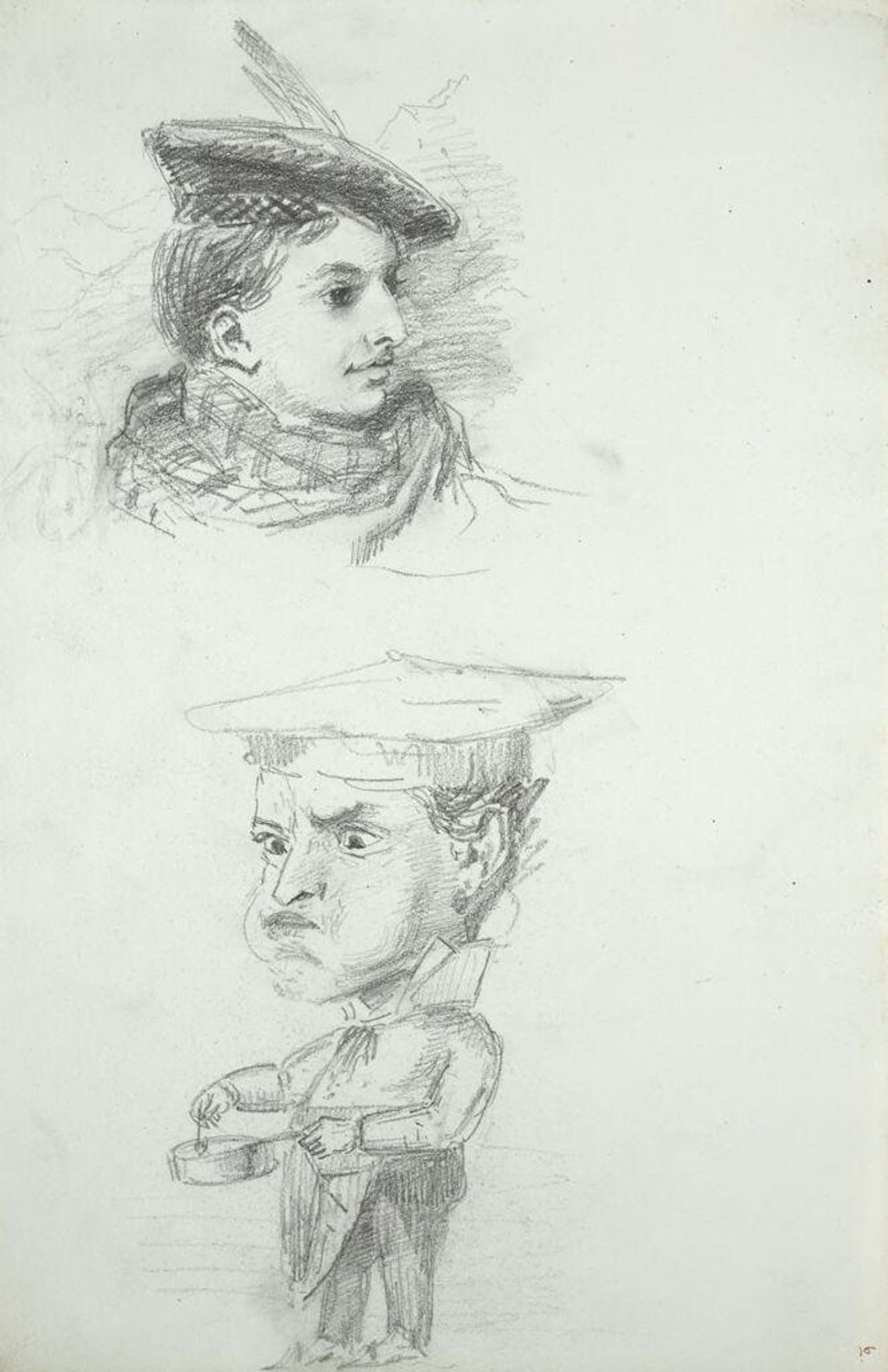 Two Sketches of a Young Man by John Singer Sargent