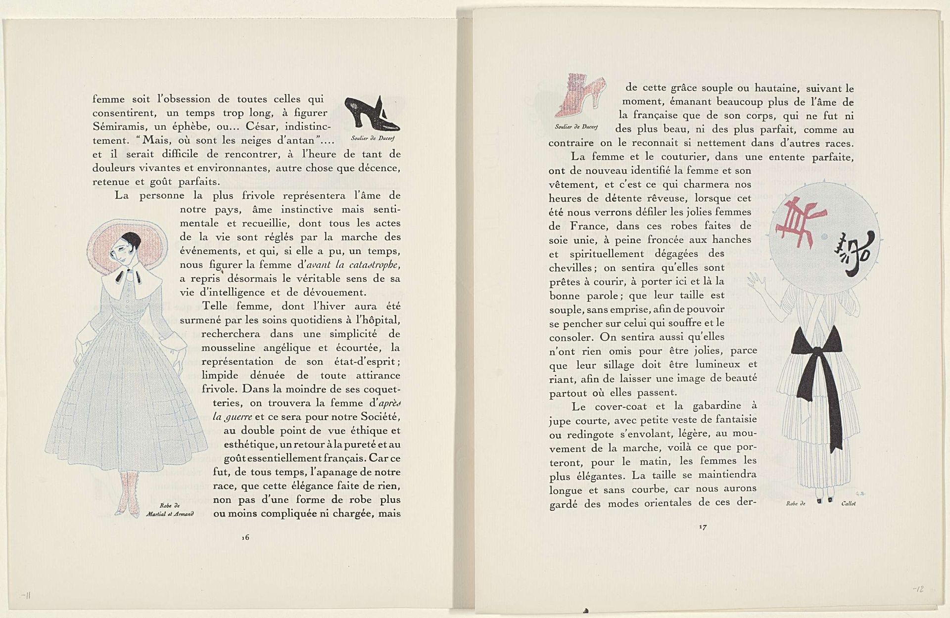 Gazette du Bon Ton, 1915 - No. 8-9, p. 17: Autours Simples by George Barbier