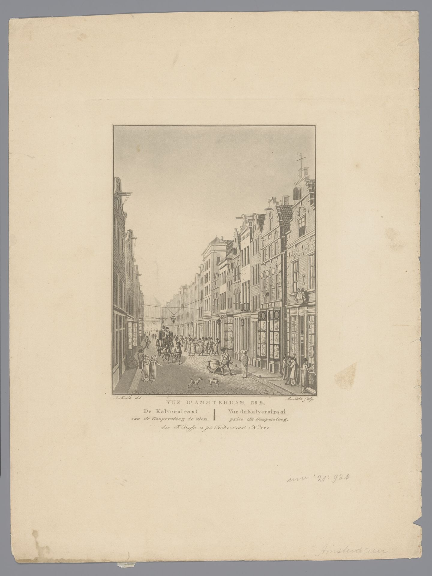Gezicht in de Kalverstraat in Amsterdam by A. Lutz