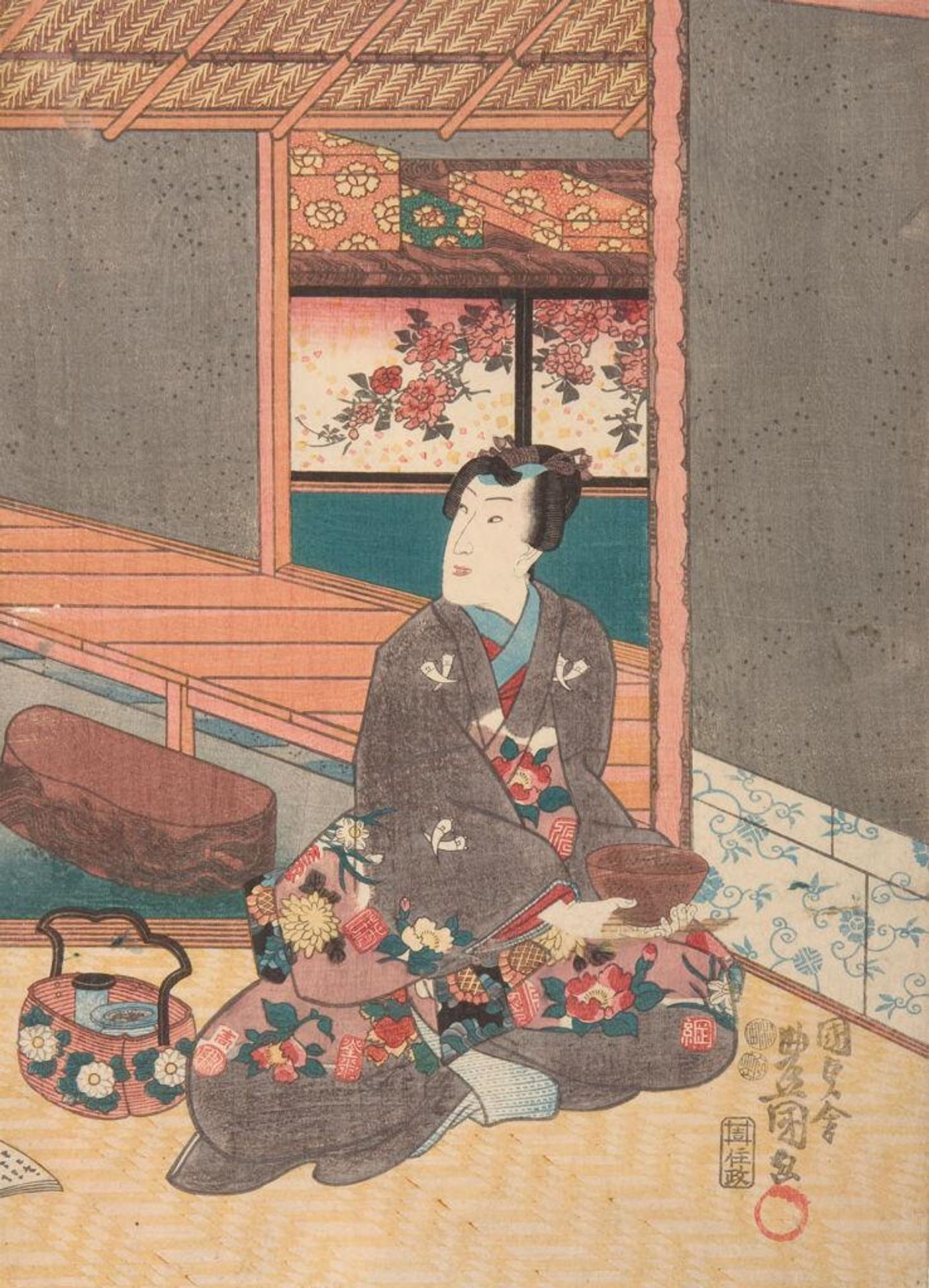 Scene from "Rustic Genji" (Inaka Genji) by Utagawa Kunisada