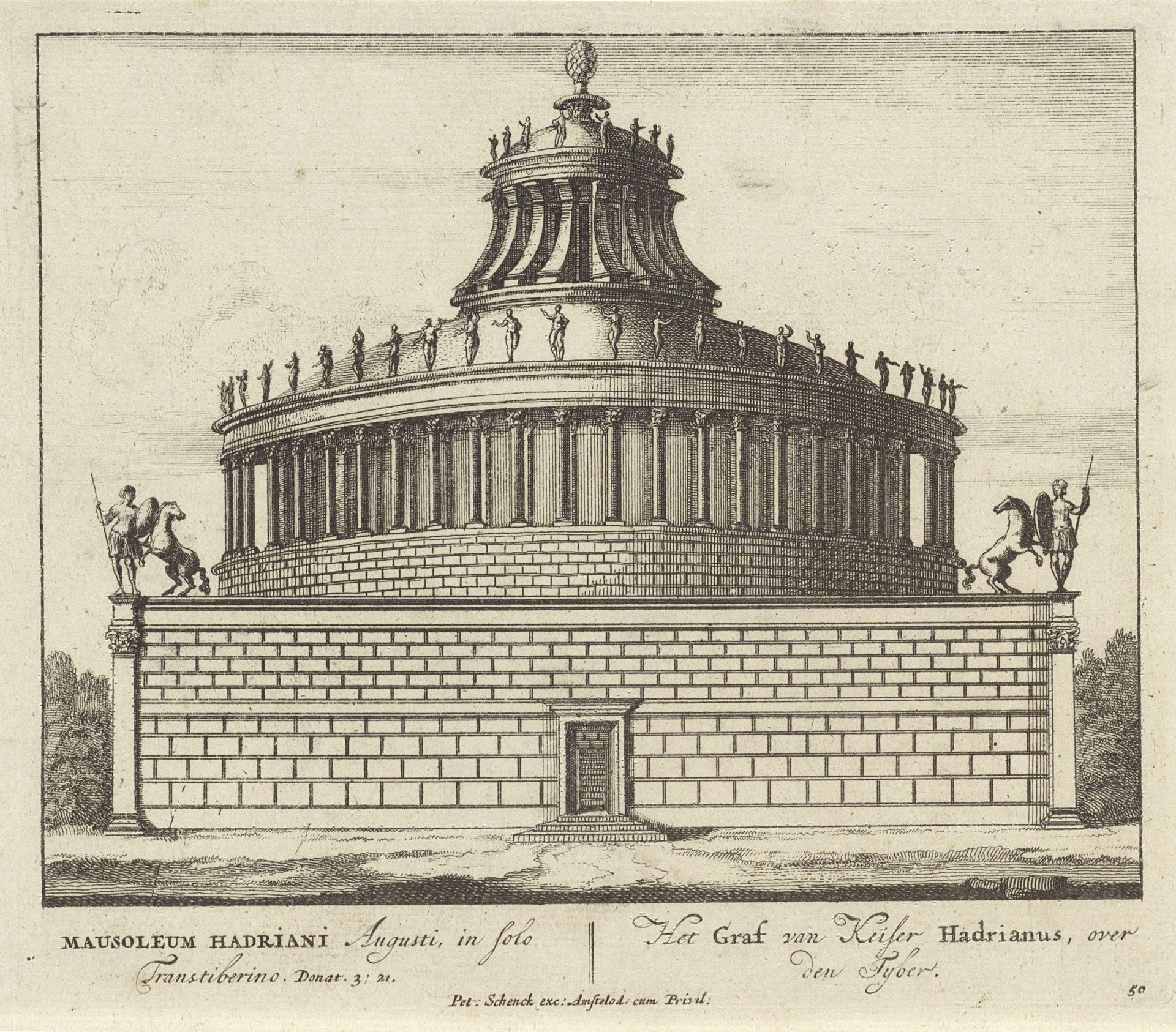 Mausoleum van keizer Hadrianus by Pieter Schenk