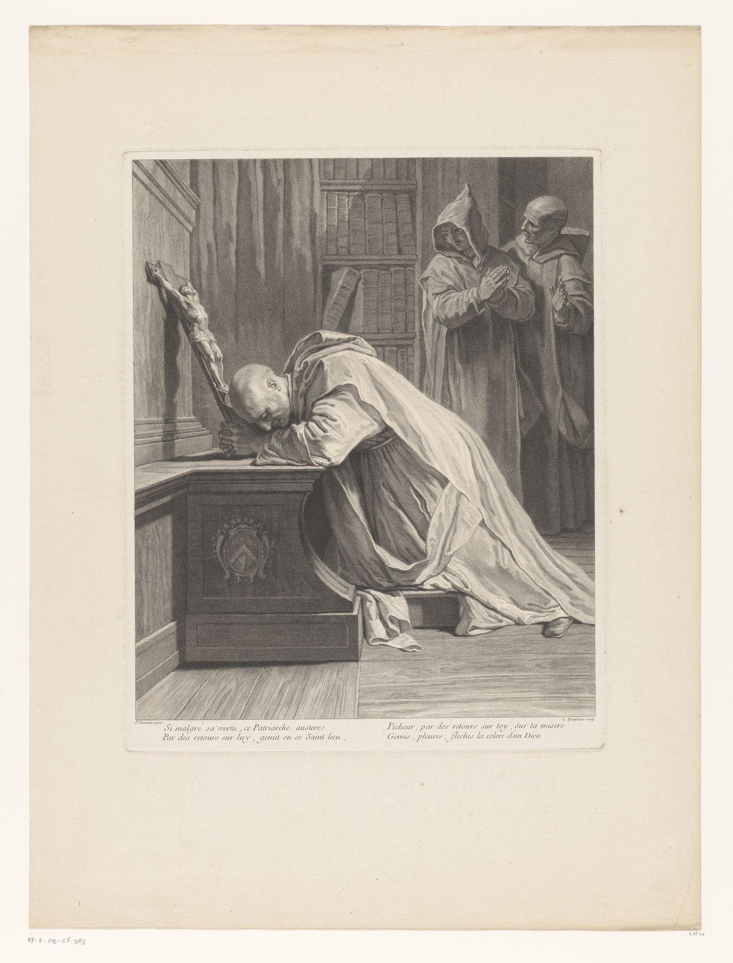 H. Bruno in gebed by Louis Desplaces