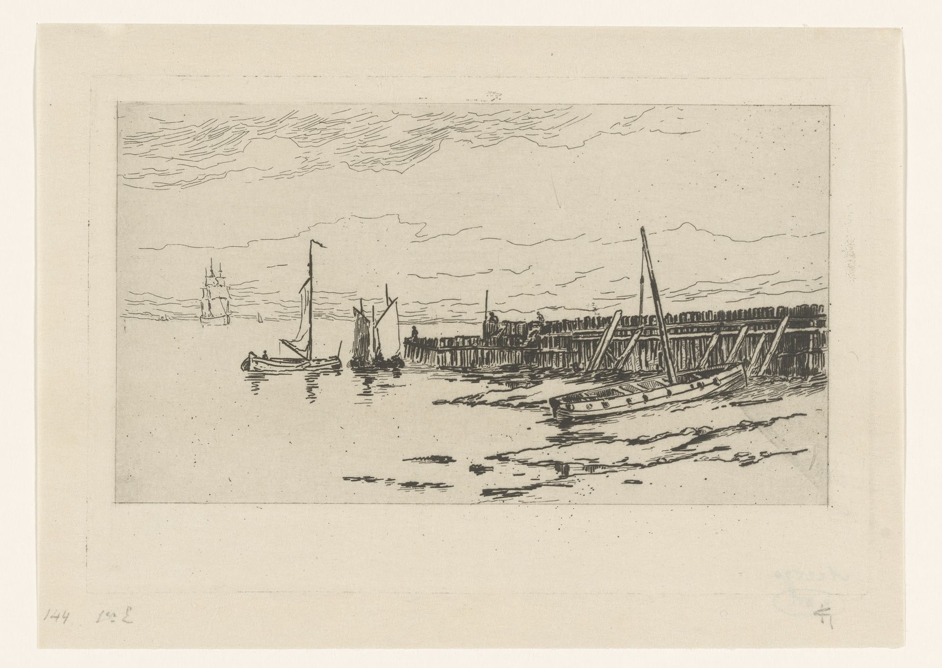 Havenhoofd in Vlissingen by Carel Nicolaas Storm van 's-Gravesande