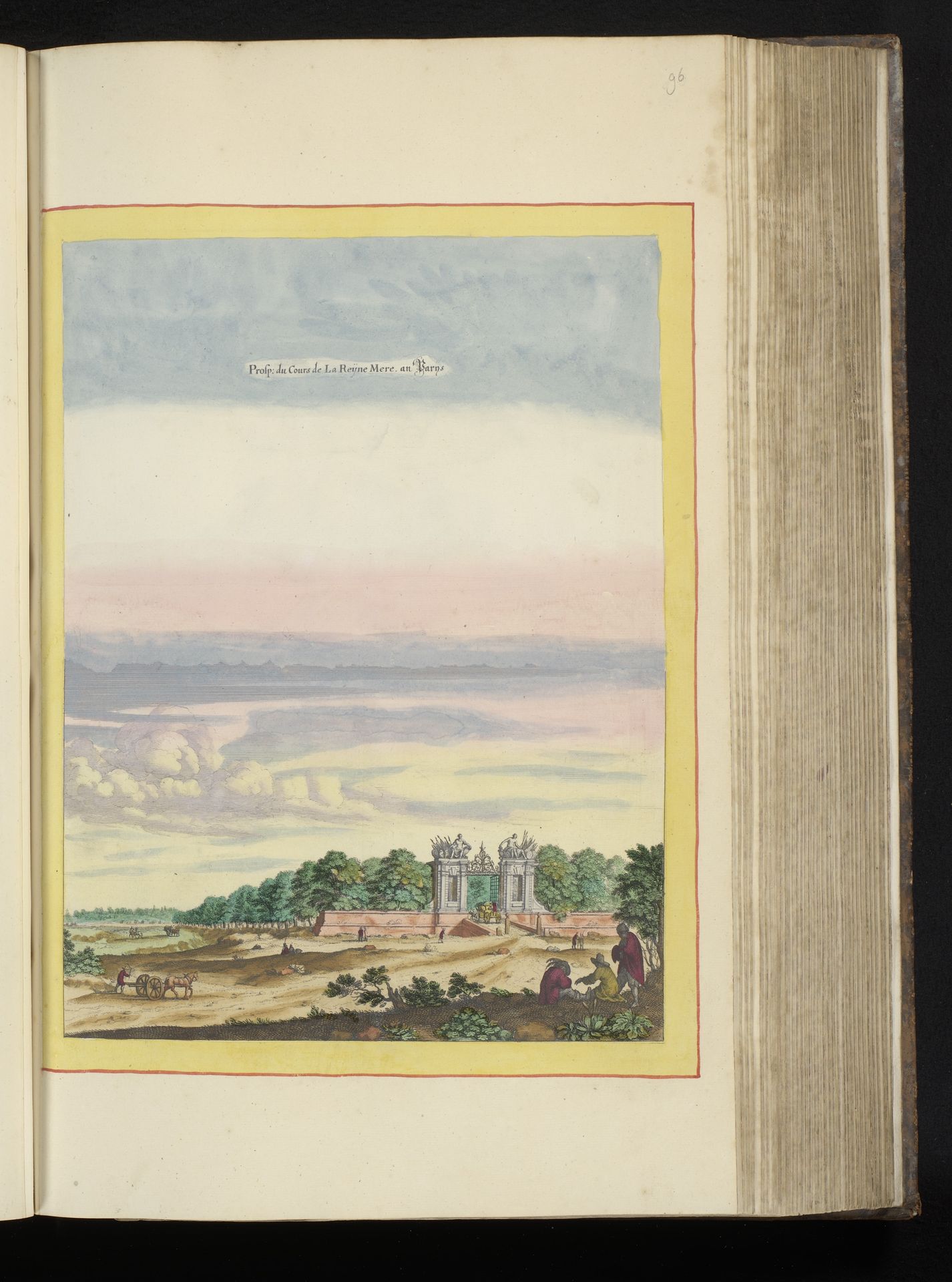 Gezicht op de toegang tot het hof van Anne van Oostenrijk in Parijs by Matthäus (II) Merian