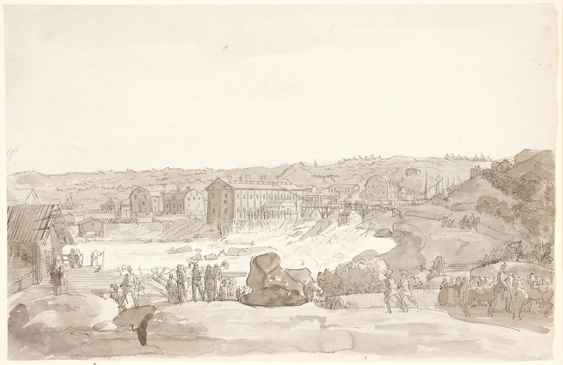 Prospekt af Kongsberg by J.C. Dahl