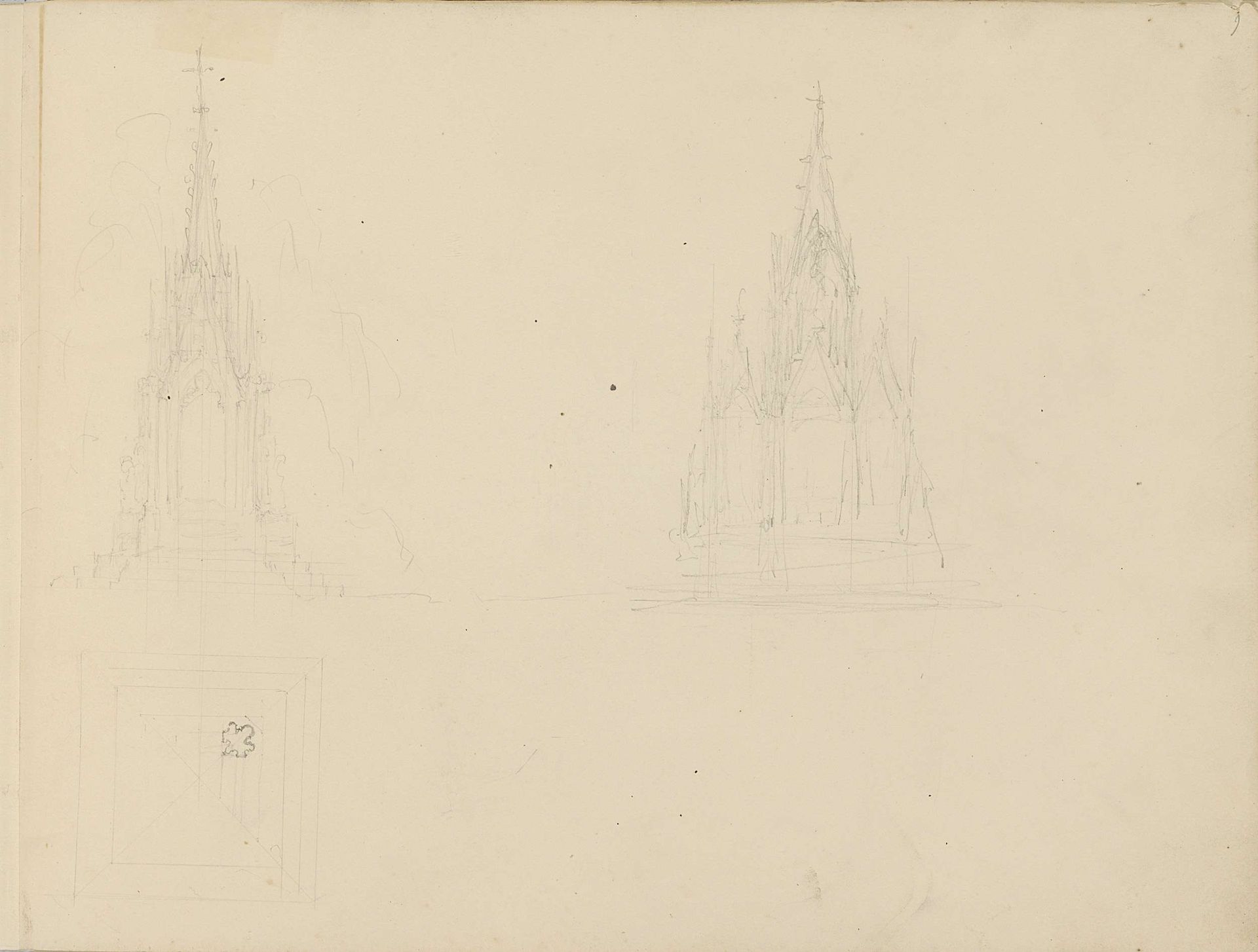 Twee gotische monumenten by Pierre Joseph Hubert Cuypers