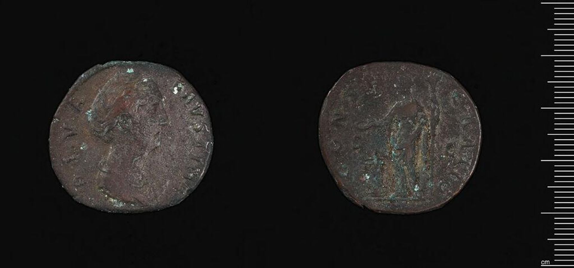 Sestertius of Faustina I by Faustina I
