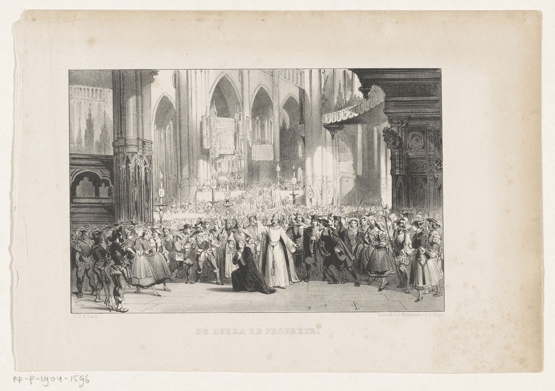 Scène uit de opera Le Prophète by Carel Christiaan Antony Last