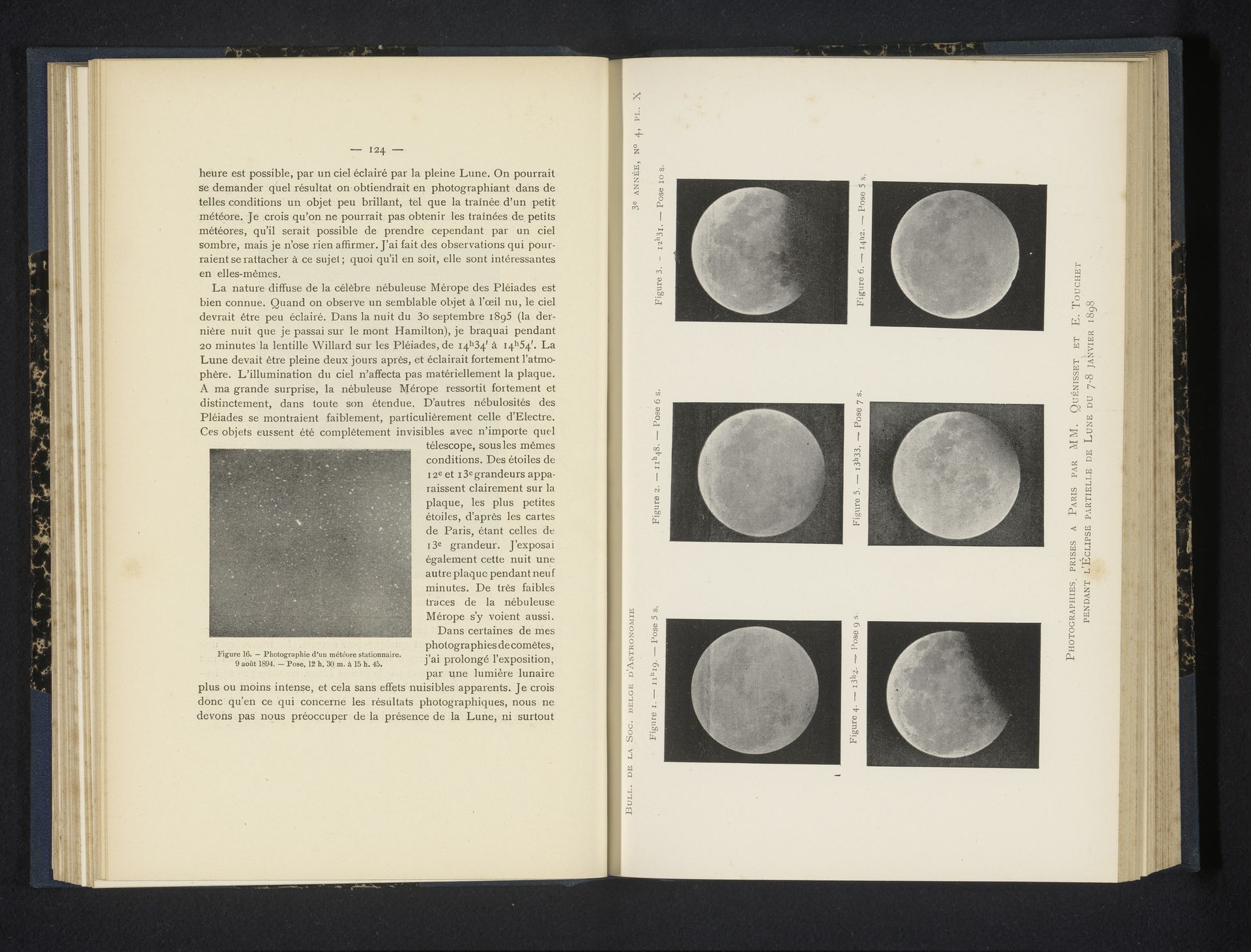 Zes stadia van een gedeeltelijke maansverduistering by E. Touchet