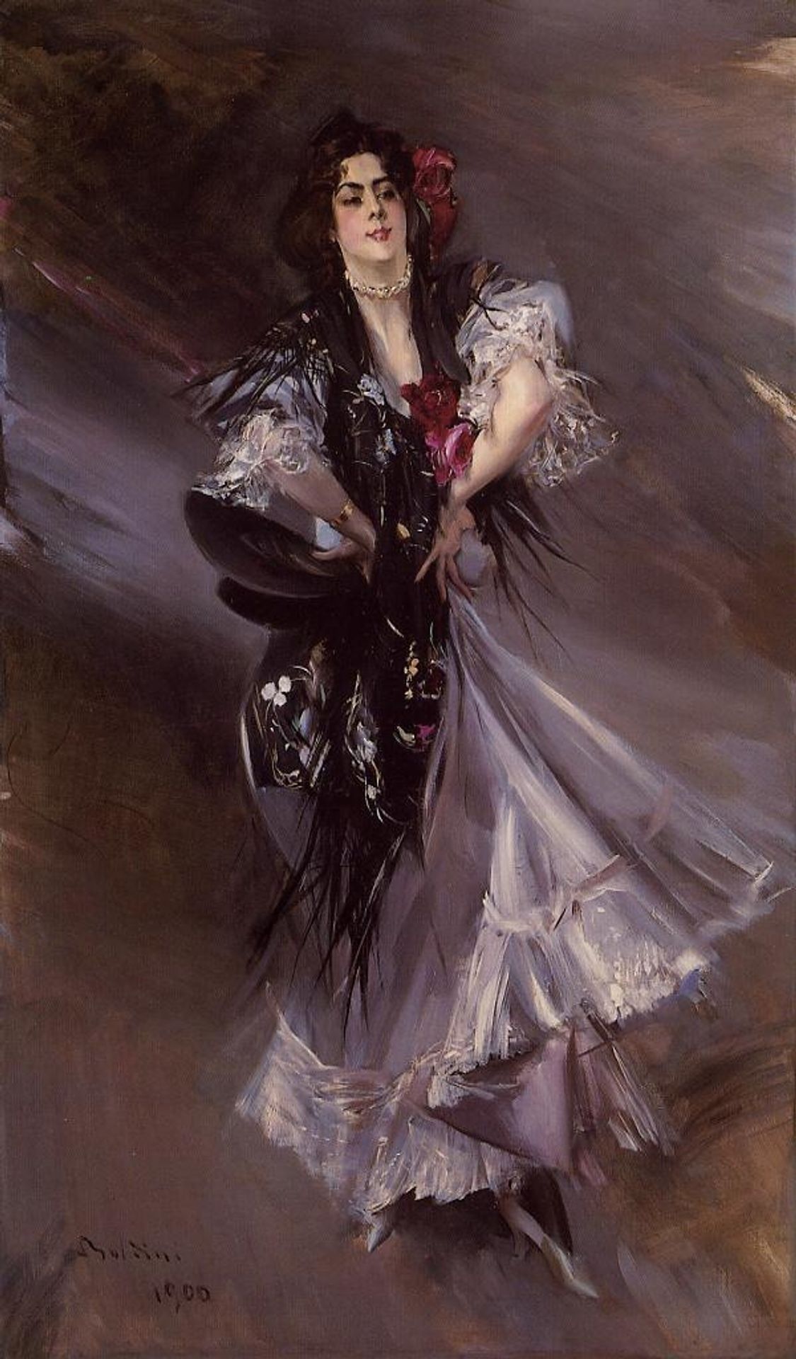 Portrait of Anita de la Ferie - The Spanish Dancer by Giovanni Boldini