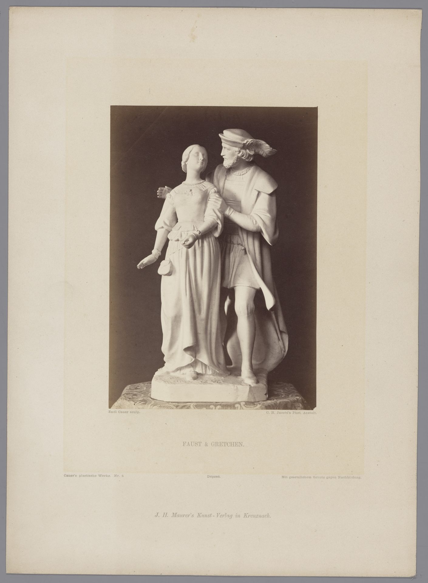 Faust en Gretchen door Robert Cauer by Carl Heinrich Jacobi