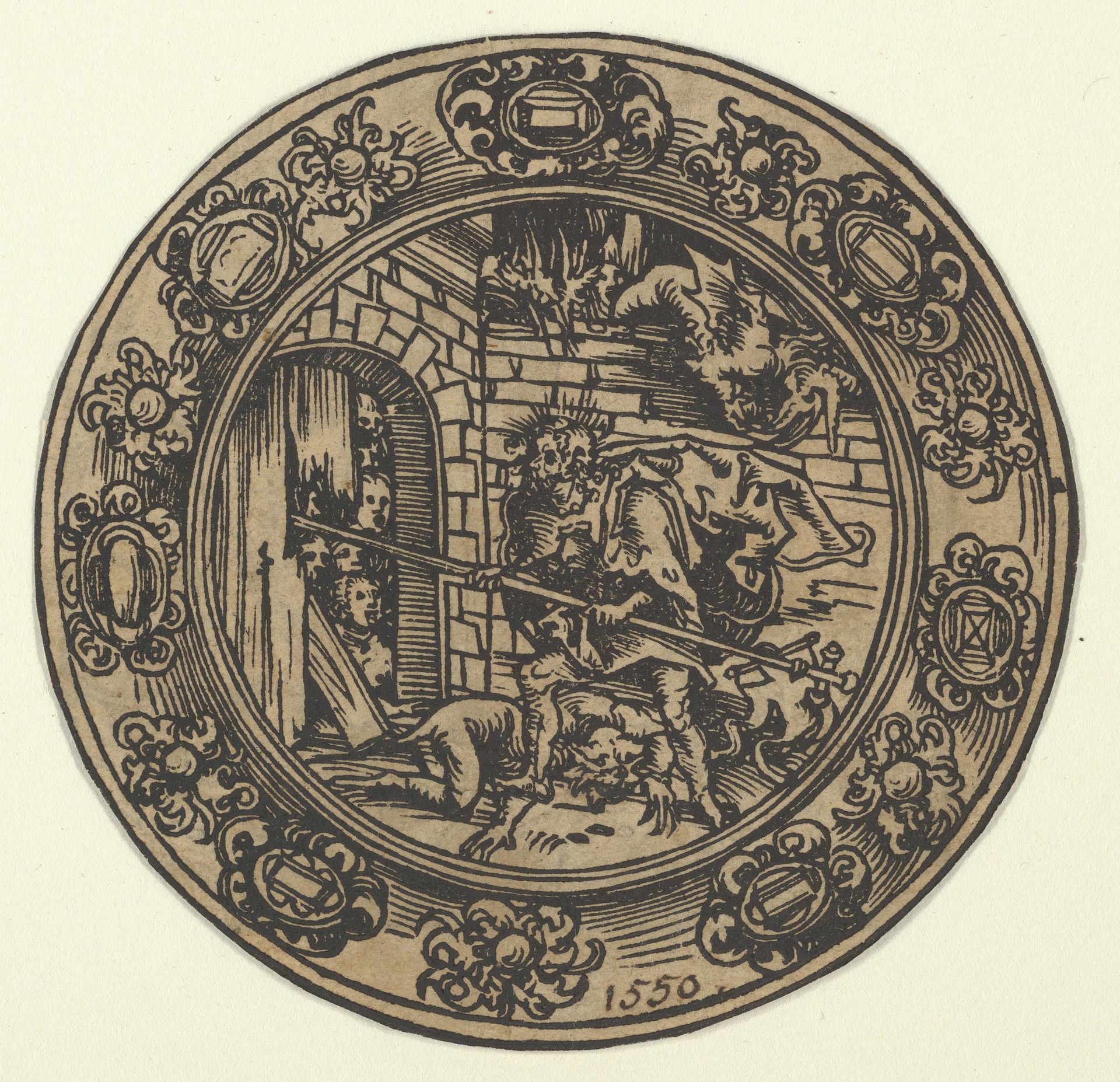 Pacifical-medaillon with Christ in Limbo by Lucas Cranach the Elder