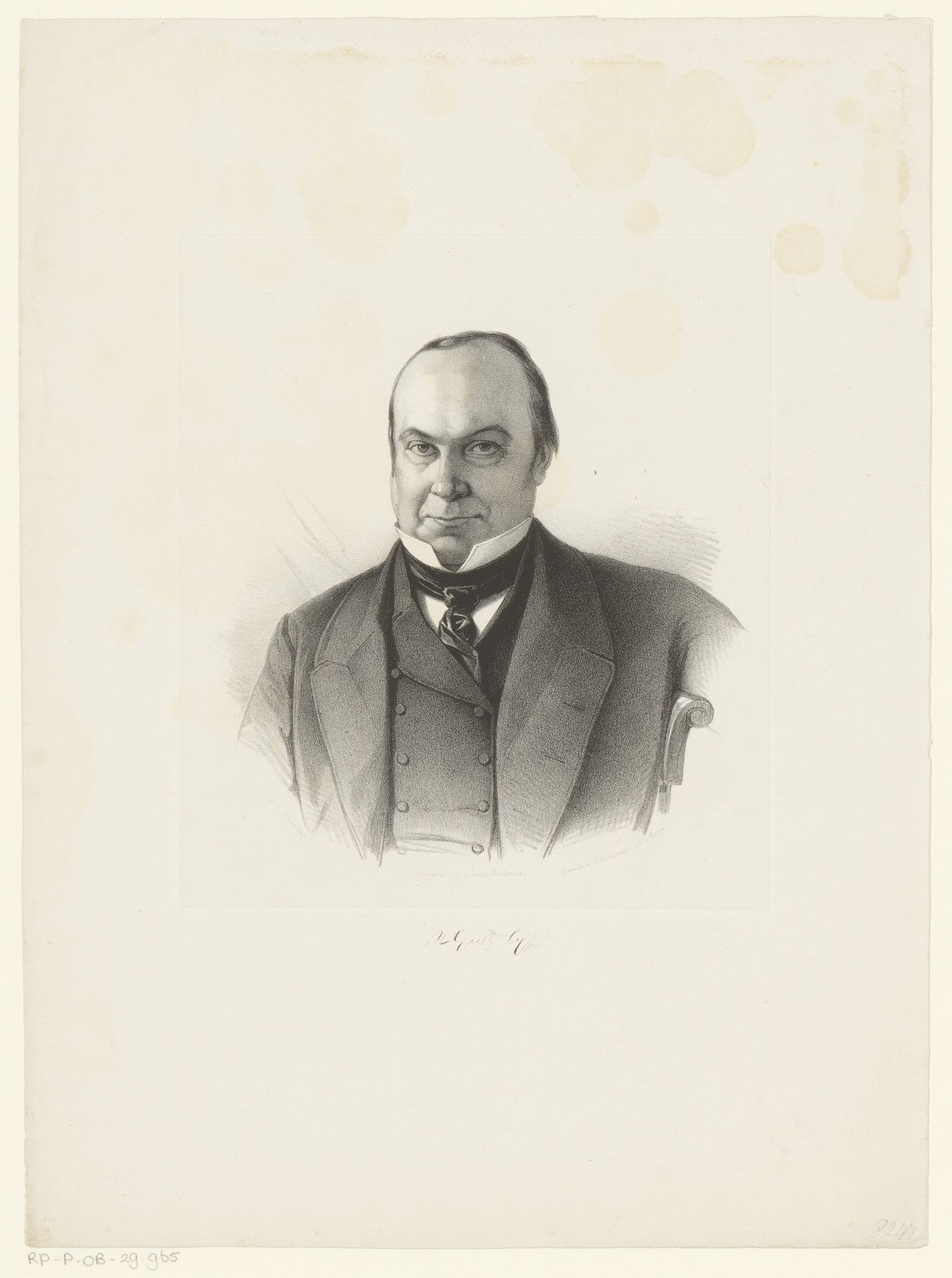 Portret van Karl Friedrich August Gützlaff by Franciscus Bernardus Waanders