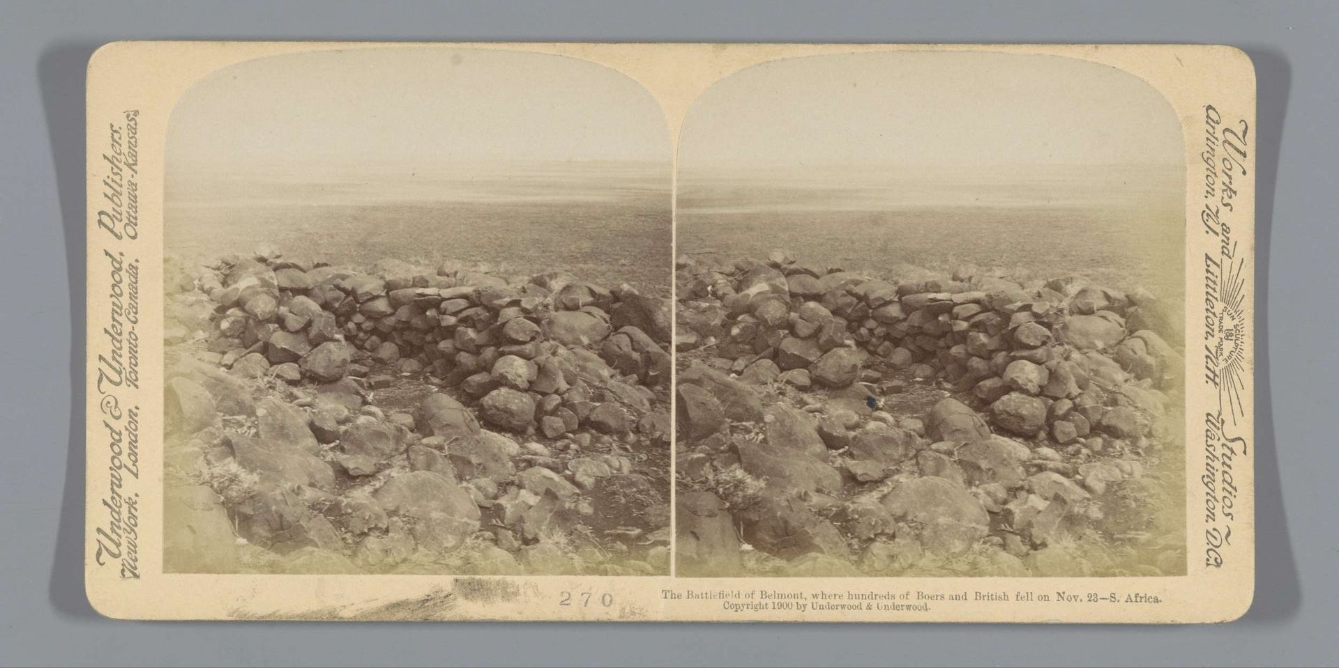 Strijdtoneel van de slag van Belmont, Zuid-Afrika by Anonymous