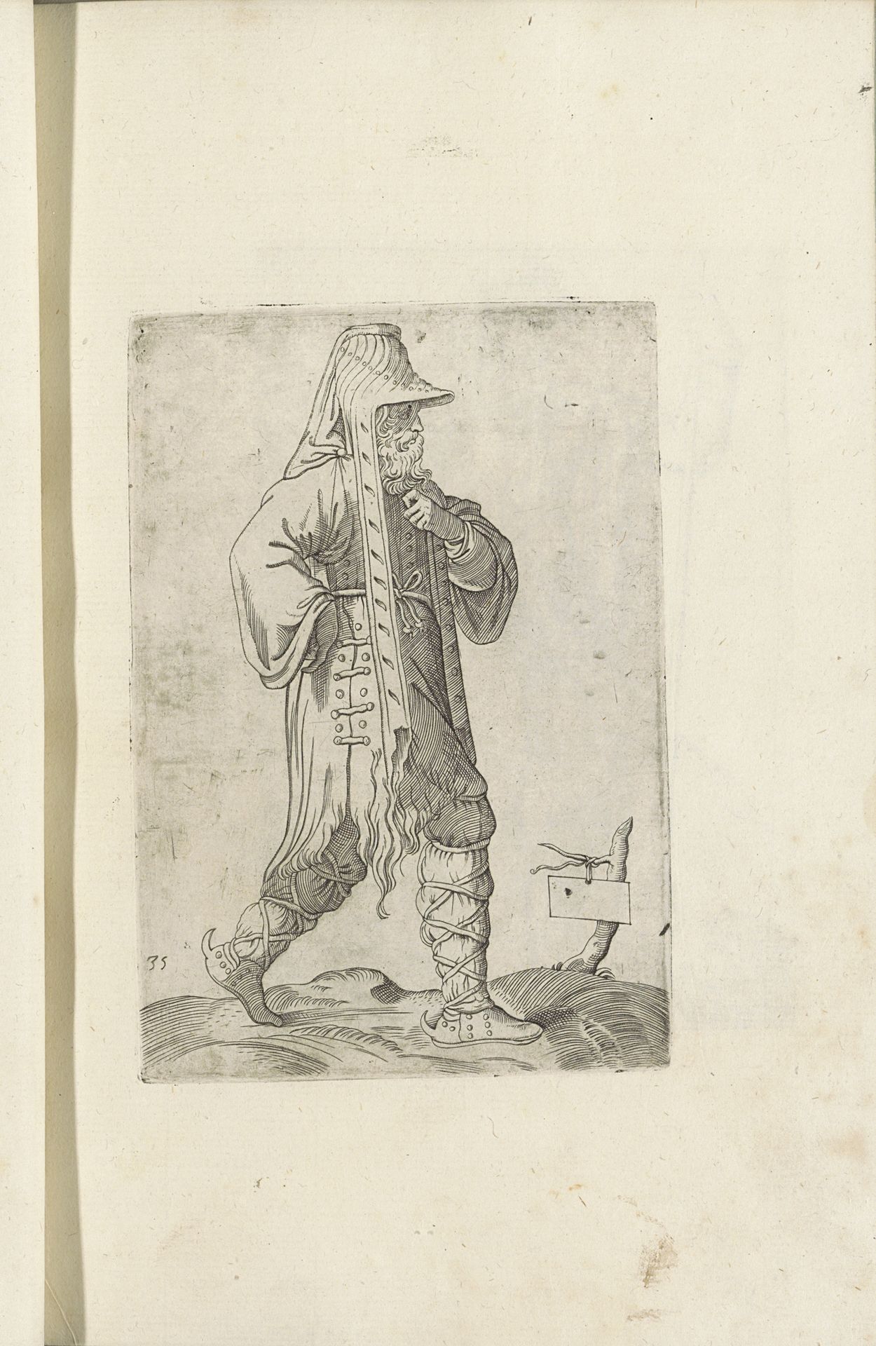 Man met baard (land onbekend) by Ferando Bertelli