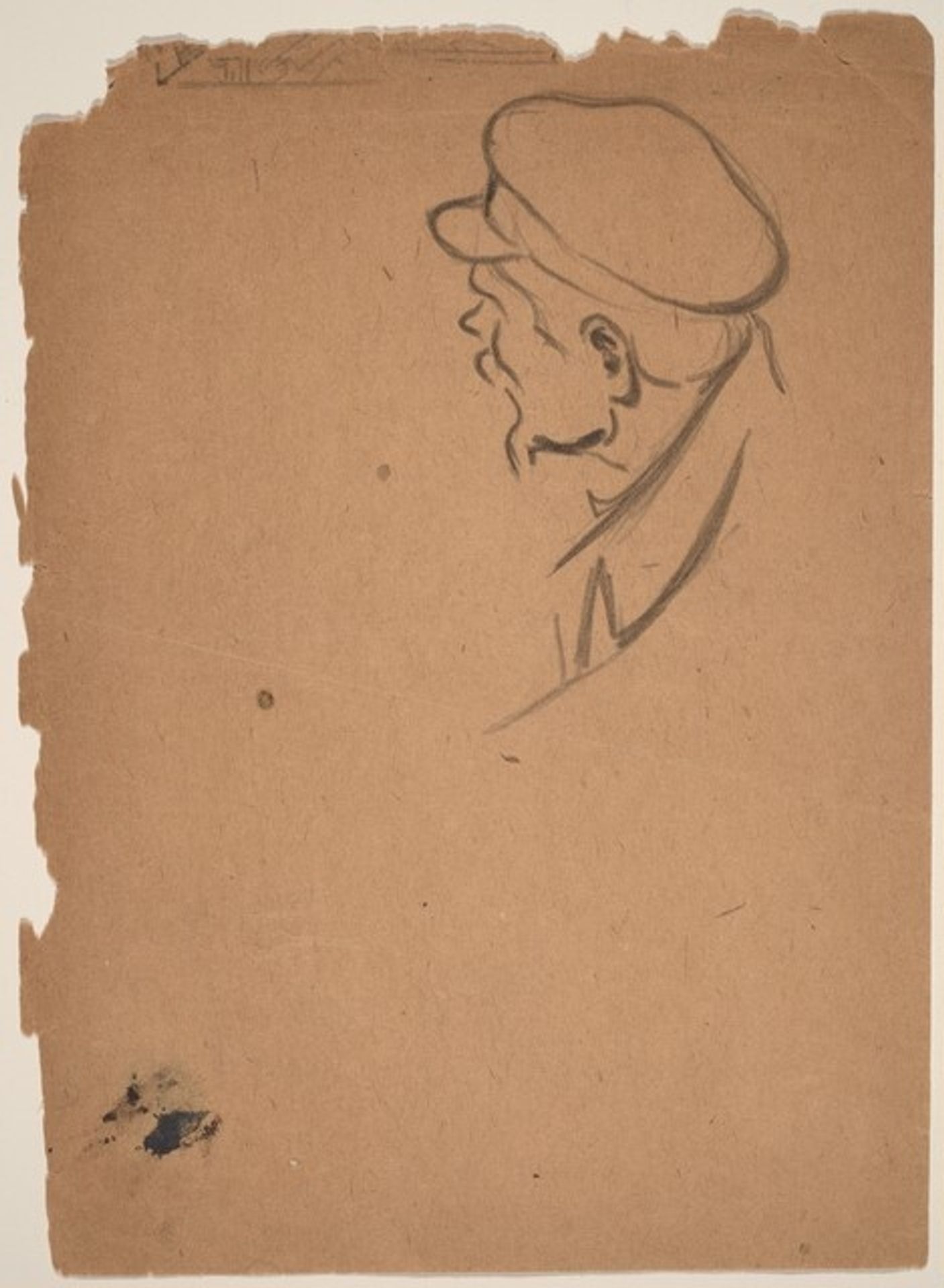 Head of a Man with a Cap by Louis Lozowick