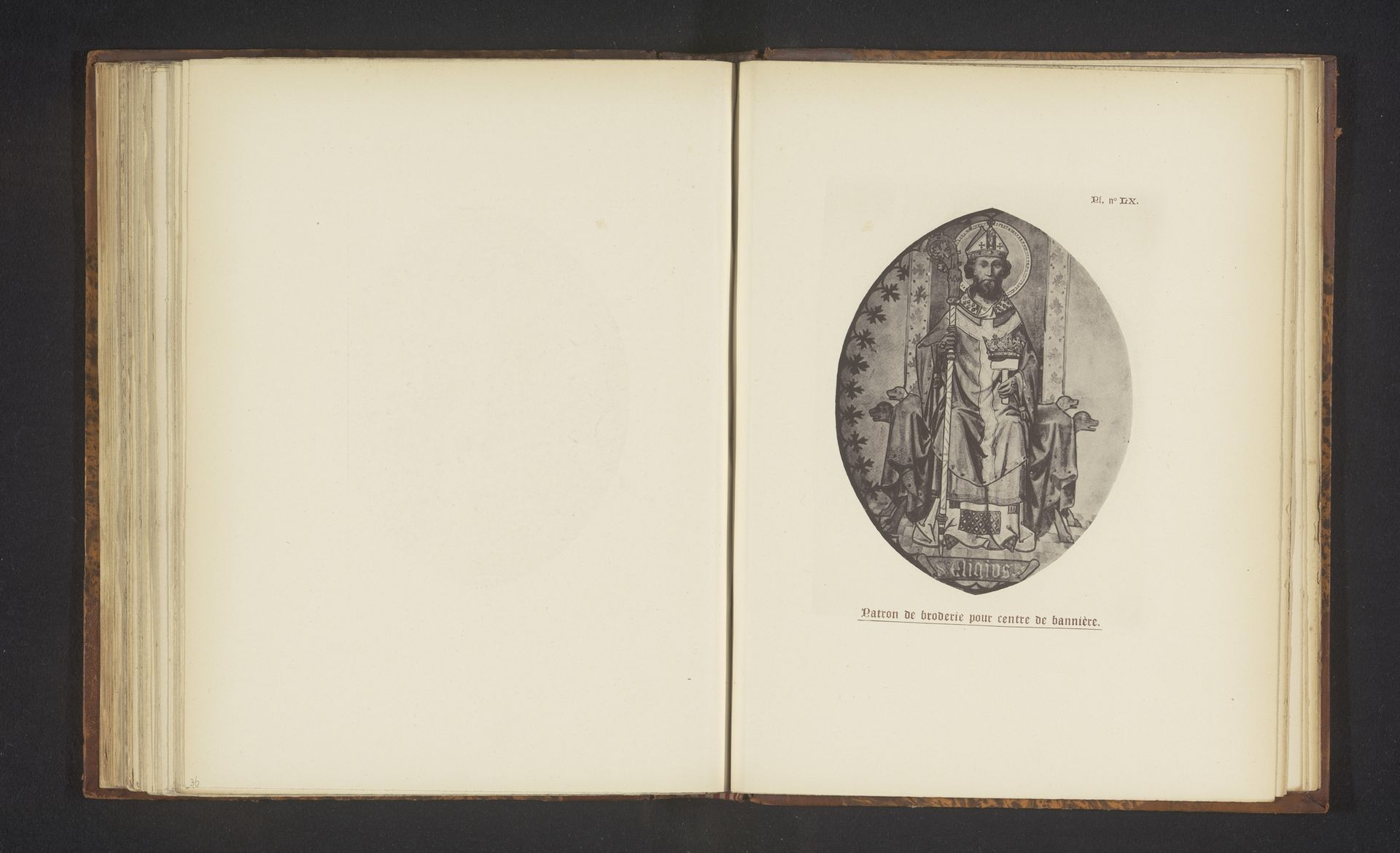 Borduurpatroon voor op een banier, afgebeeld Sint Eligius by Joseph Casier