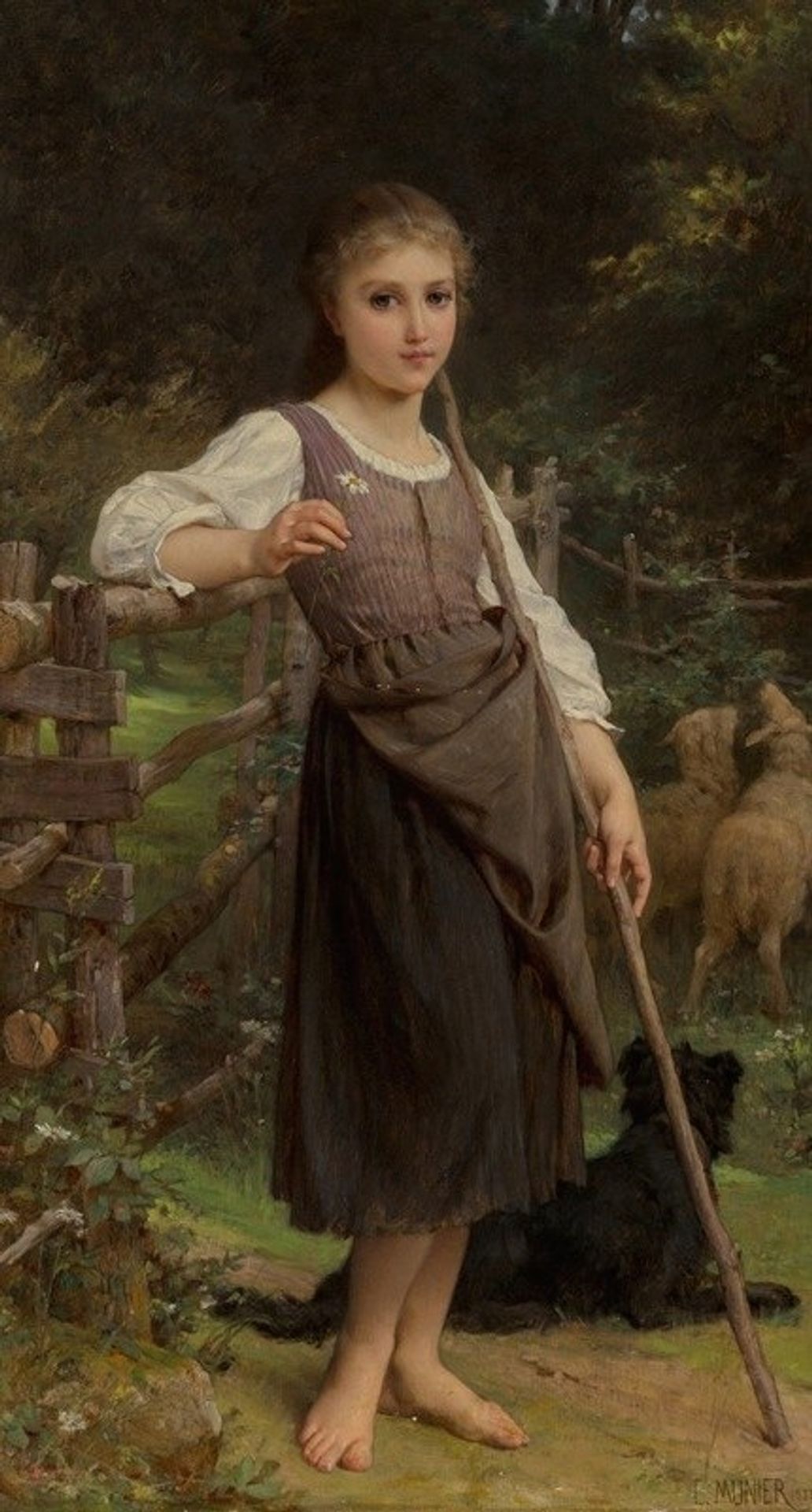 The shepherdess by Émile Munier