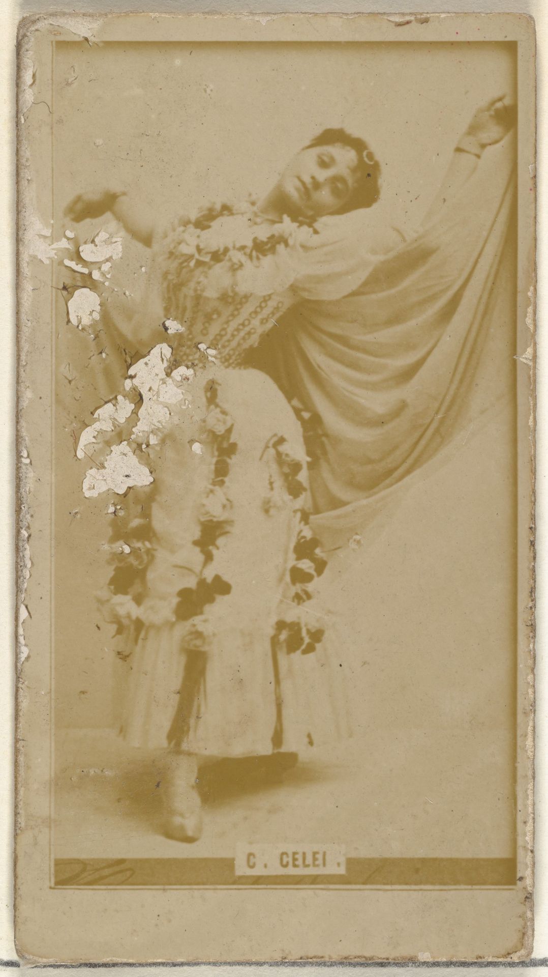 C. Celei, from the Actors and Actresses series (N145-8) issued by Duke Sons & Co. to promote Duke Cigarettes by W. Duke, Sons & Co.