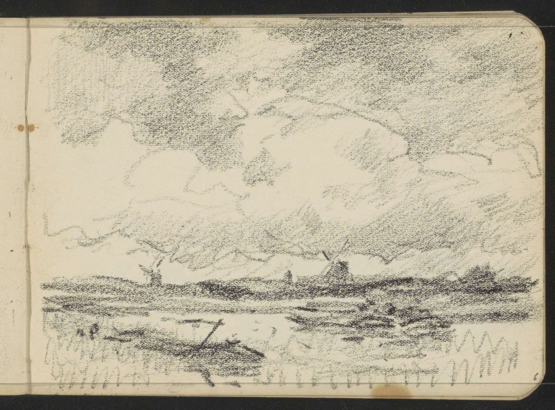 Landschap met water en molens by Willem Cornelis Rip