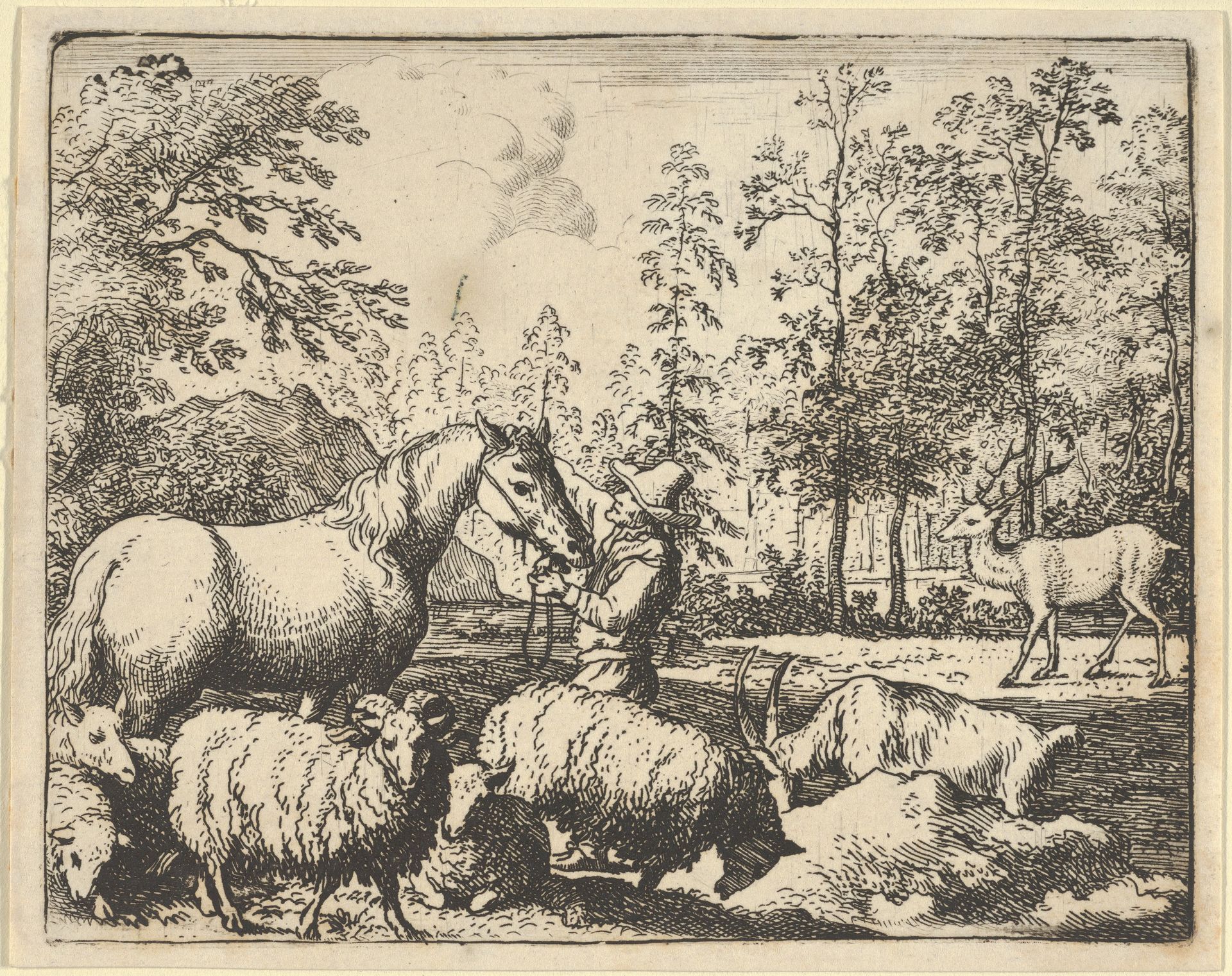 The Story of the Horse Who Wants Revenge on the Stag from Hendrick van Alcmar's Renard The Fox by Allart van Everdingen