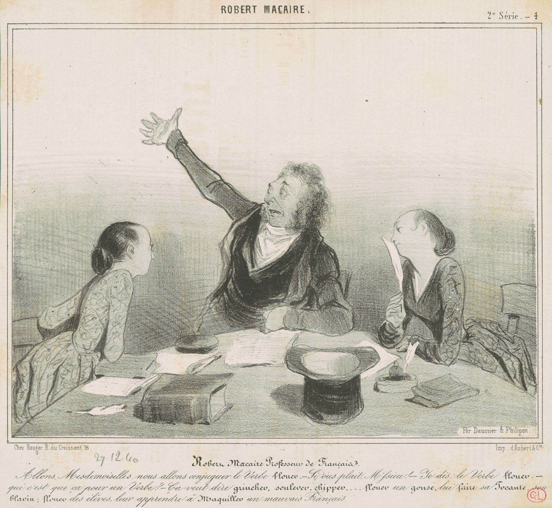 Robert Macaire professeur de français by Honoré Daumier