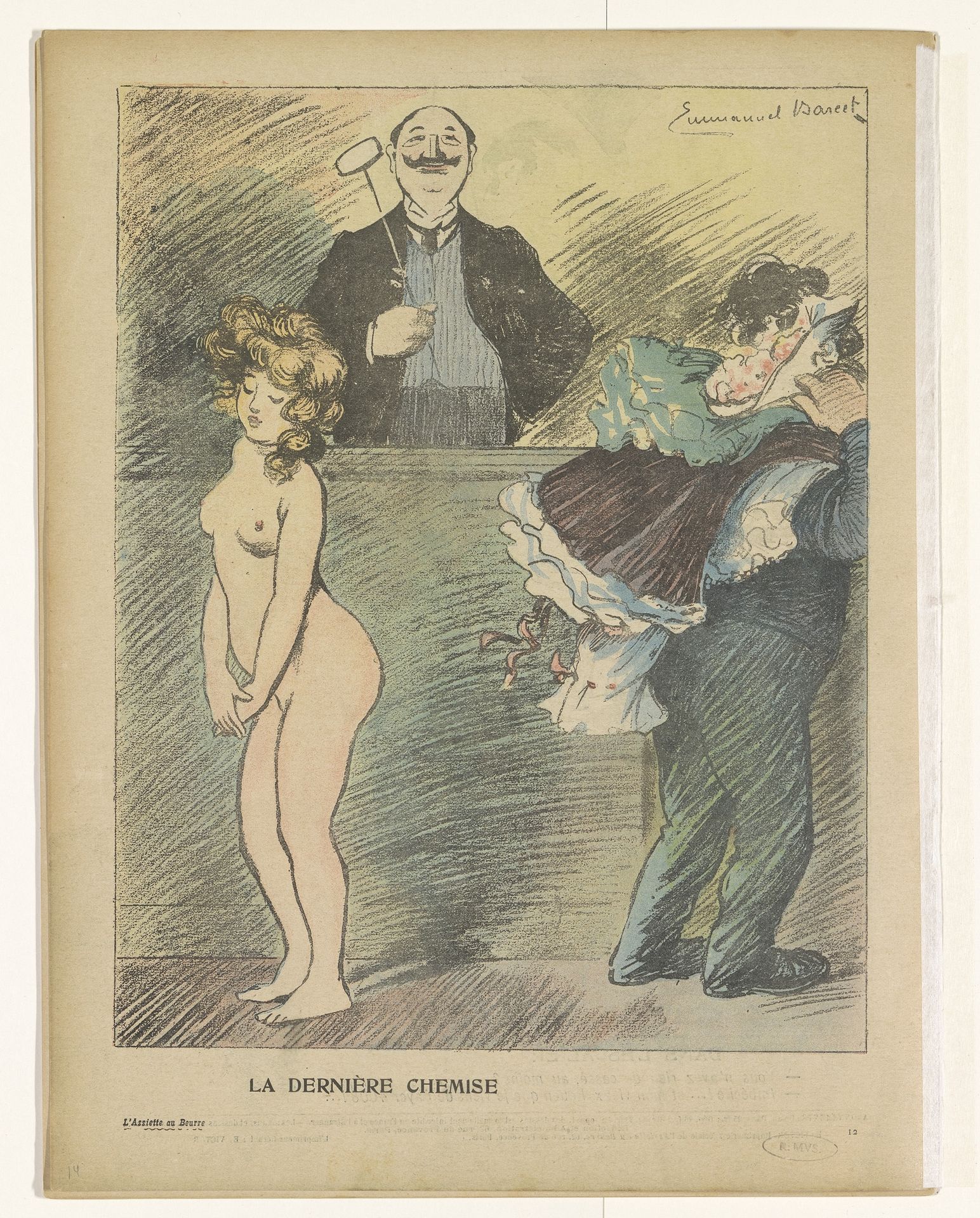Veilinghouder met een naakte vrouw by Anonymous