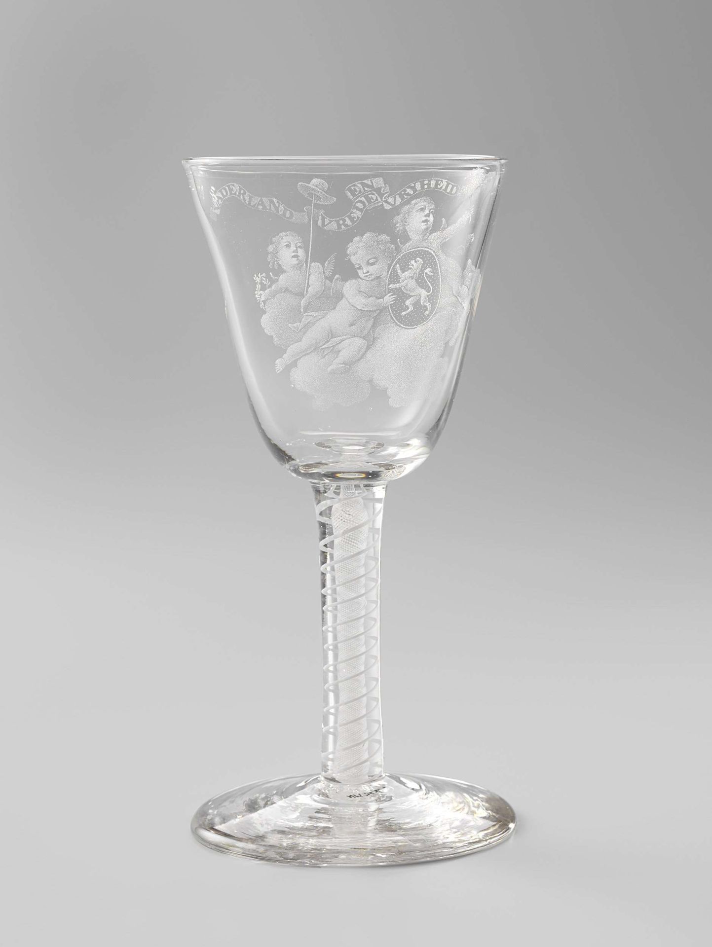 Wine glass with the inscription ‘Fatherland, Peace and Liberty’ by Anonymous