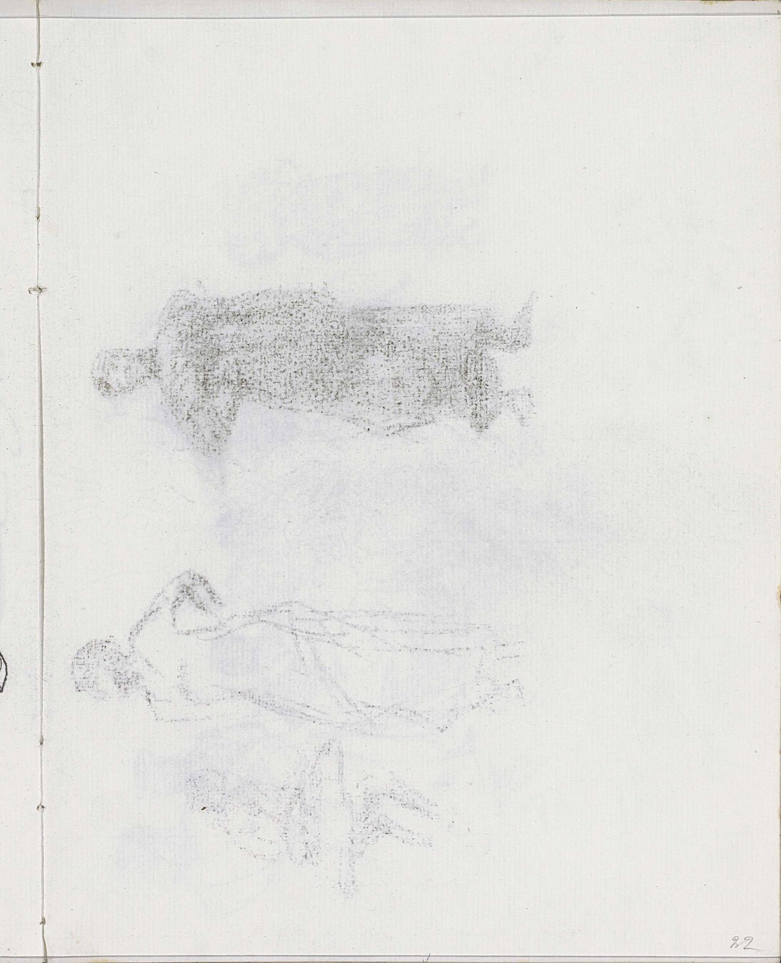 Abklatsch van de krijttekening op blad 21 verso by Isaac Israels
