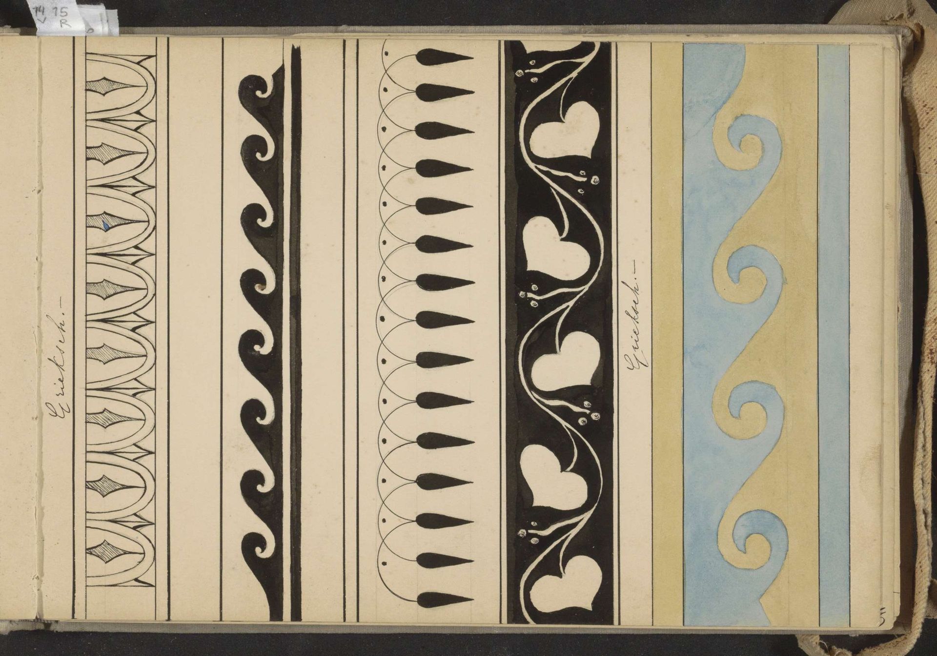 Griekse motieven, onder andere met golven by Johanna van de Kamer