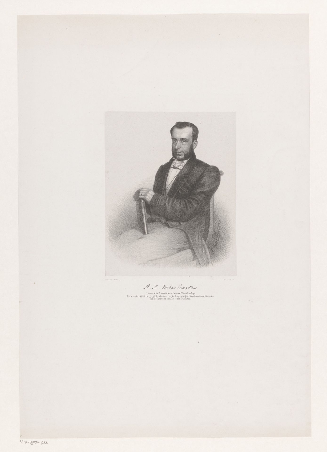 Portret van Herman Adriaan Bicker Caarten by Matthijs Willem Gerardus Michielsen