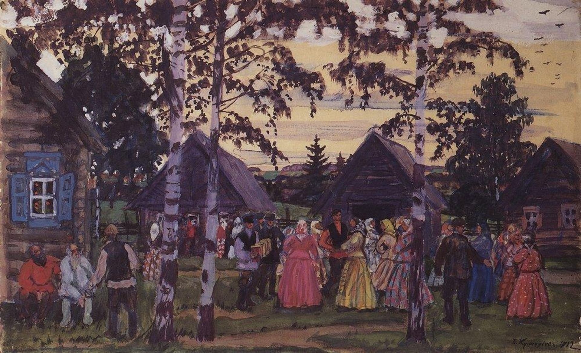 The Khorovod by Boris Kustodiev