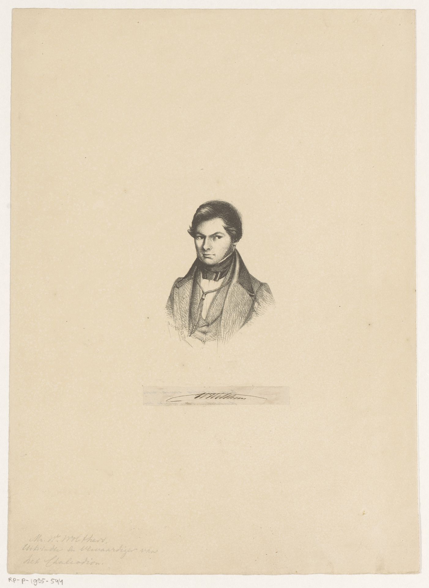 Portret van Wolther Wolthers by Jan Hindrik Kiewiet de Jonge