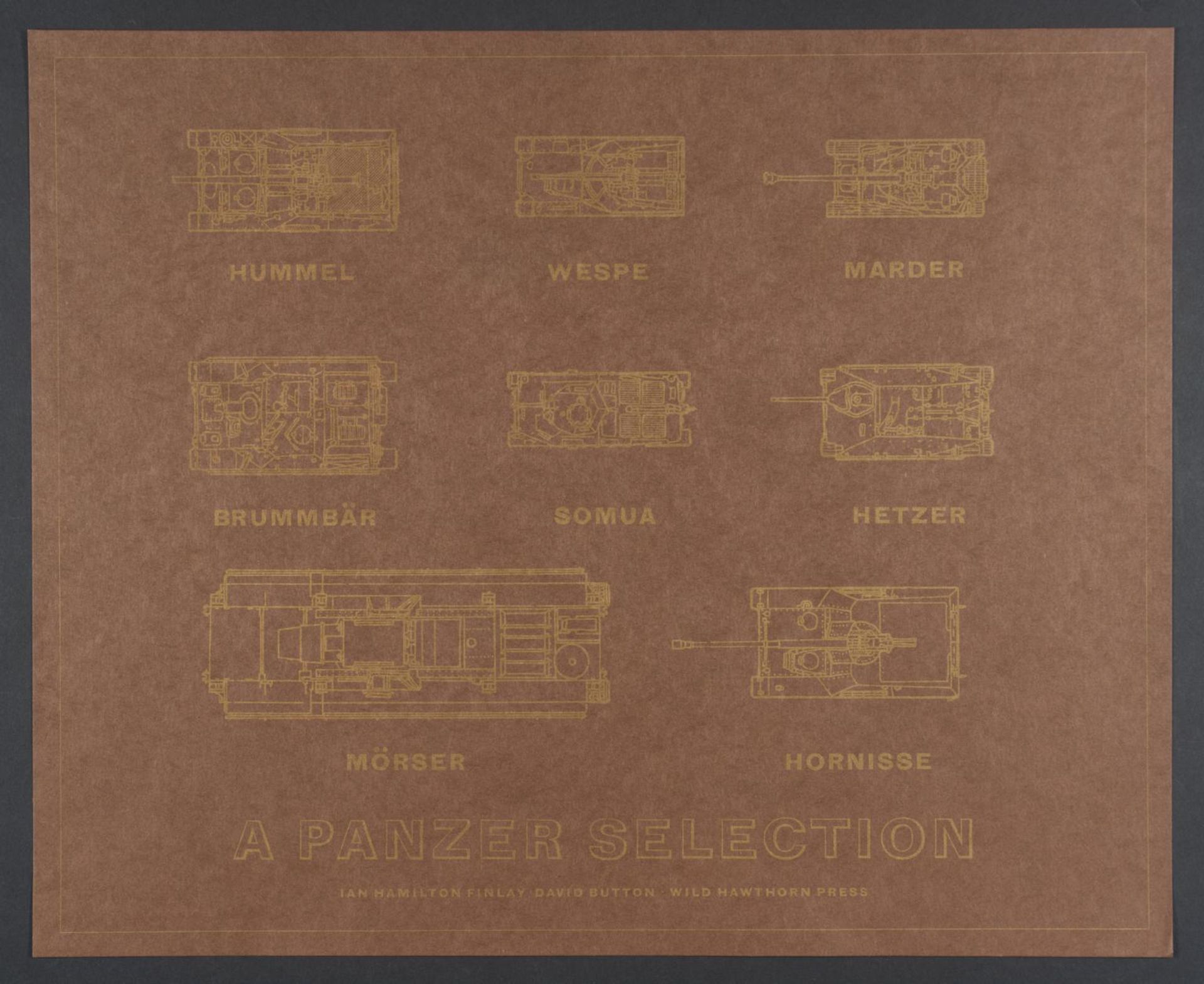 A Panzer Selection by  Ian Hamilton Finlay