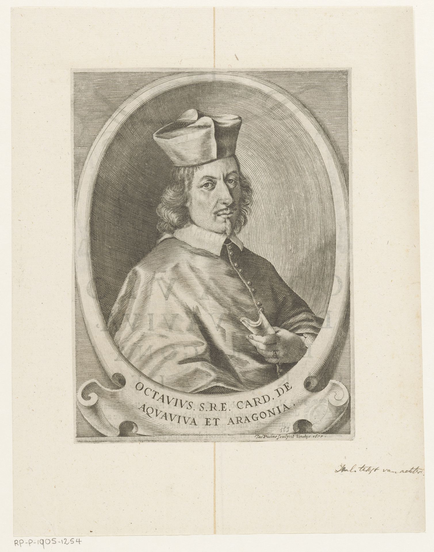 Portret van kardinaal Ottavio Acquaviva by Giacomo Piccini