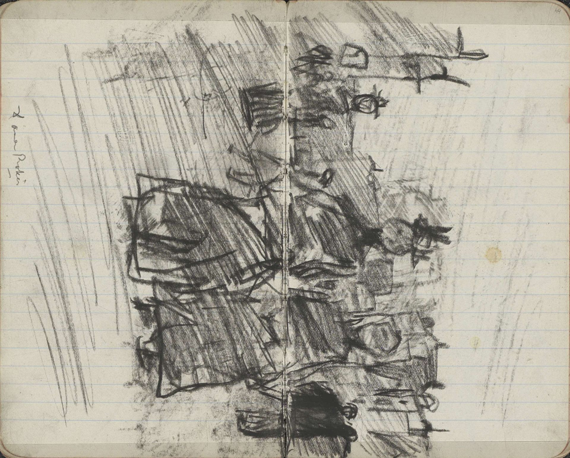 Figuren op het Rokin te Amsterdam by George Hendrik Breitner